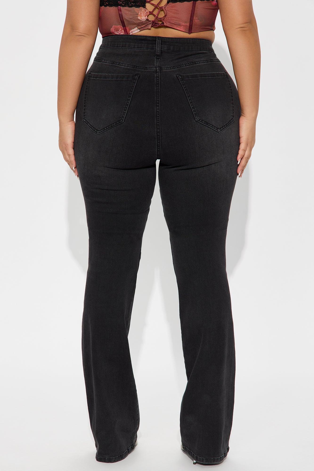 Tall Jessie Mid Rise Distressed Bootcut Jean - Black Product Image