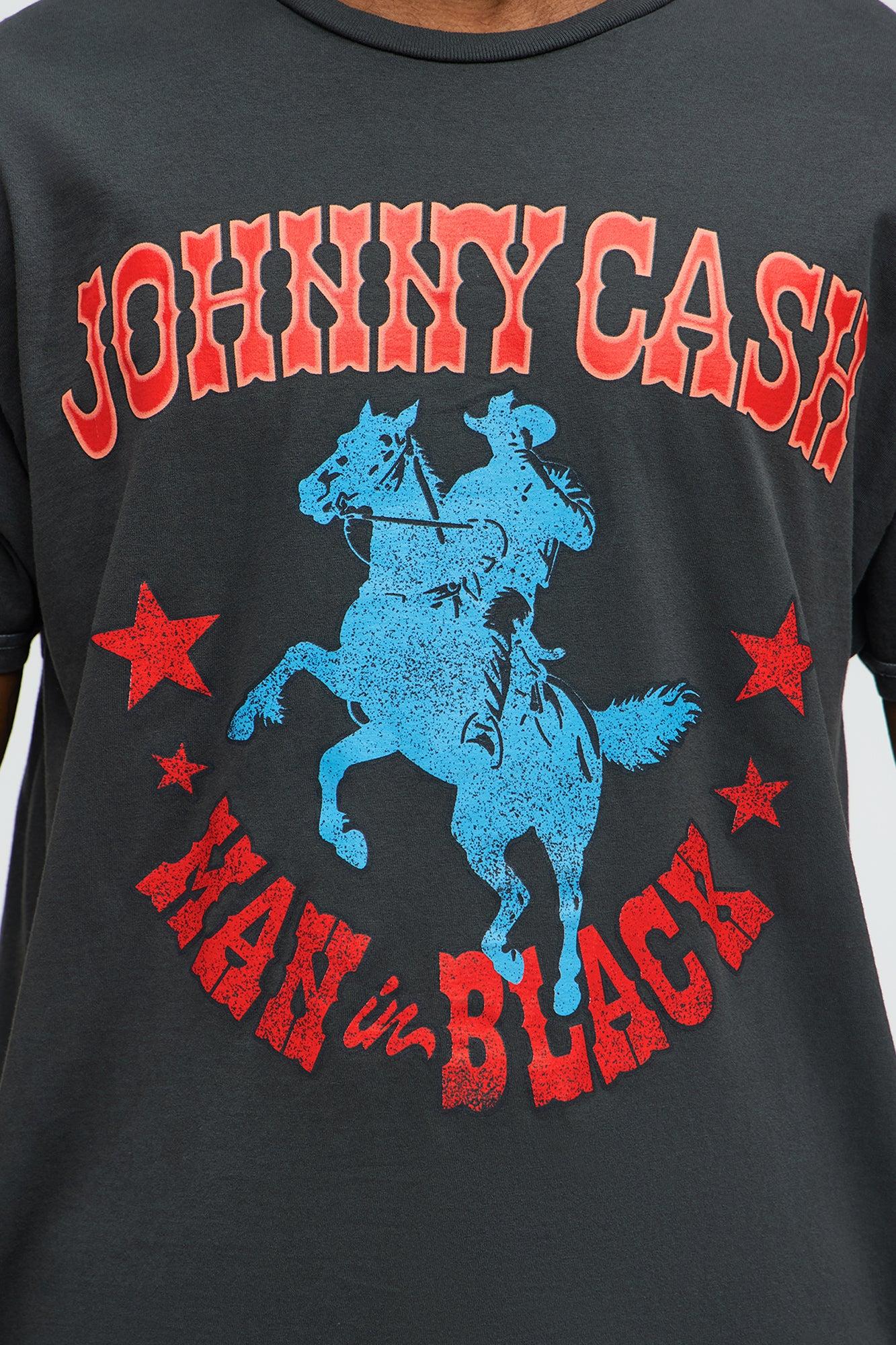 Johnny Cash Man In Black Short Sleeve Tee - Black Product Image