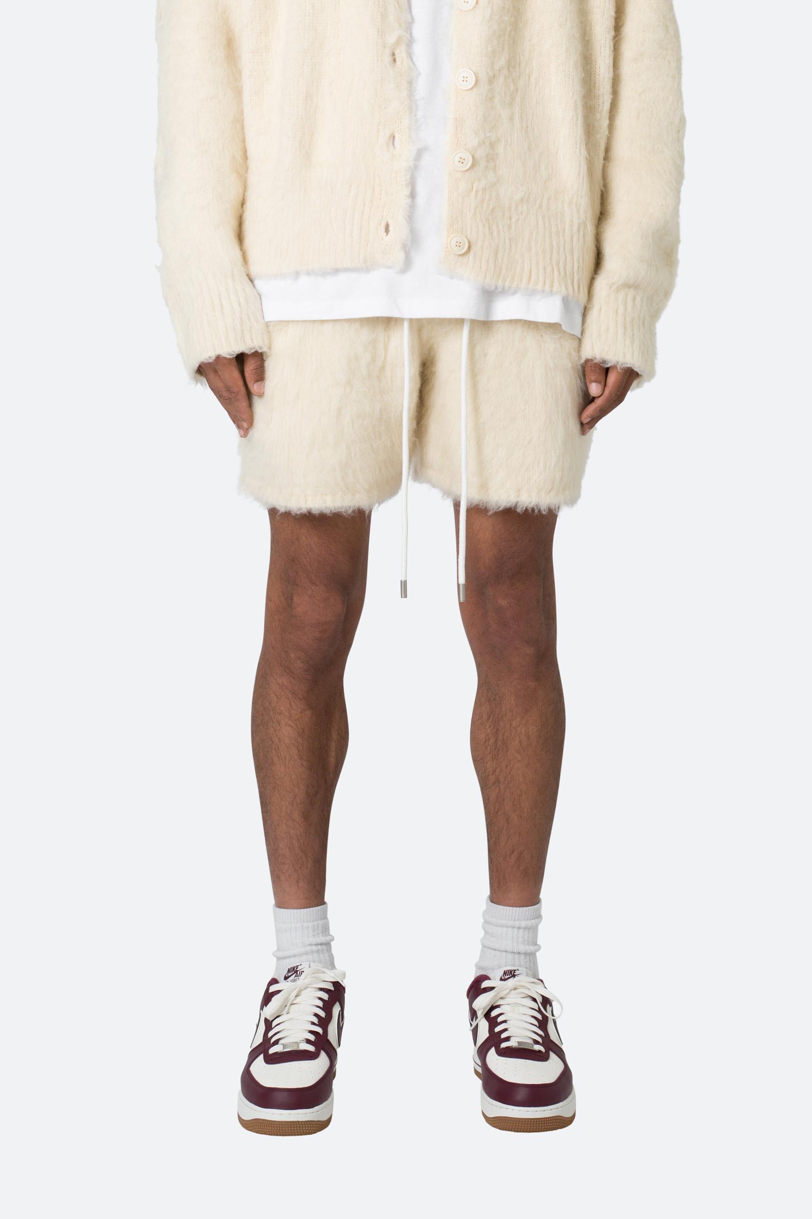 Fuzzy Sweatshorts - Off White Product Image