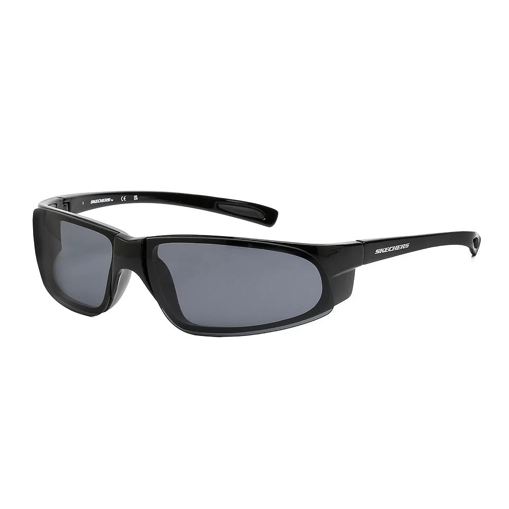Men's Skechers® Shield 72mm Sunglasses, Black Product Image