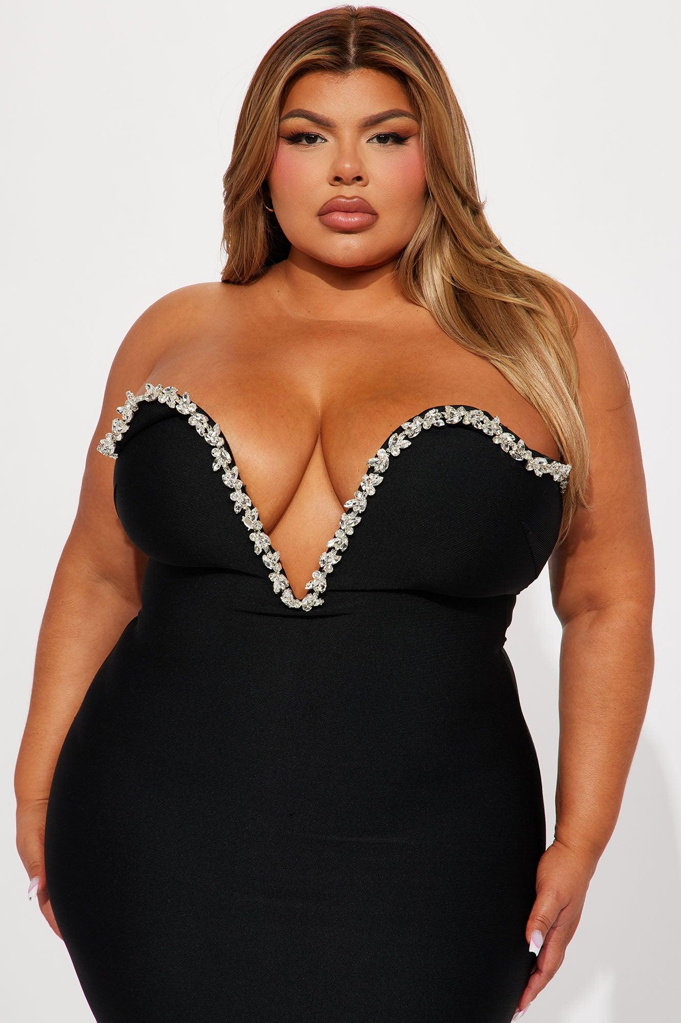 Sweetest Heart Embellished Midi Dress - Black Product Image