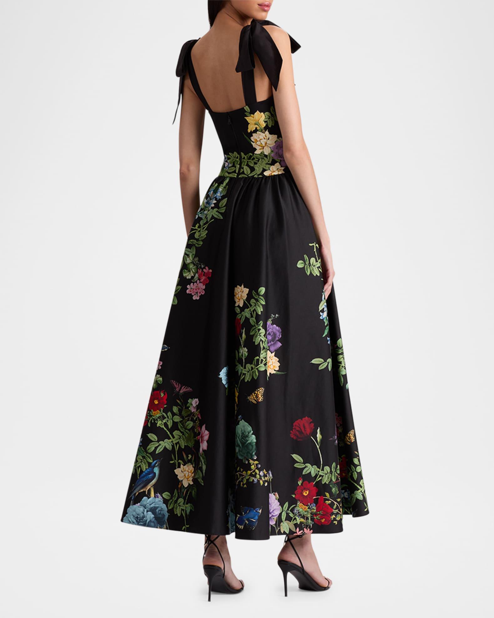 Oriana Tie Strap Drop-Waist Midi Dress Product Image