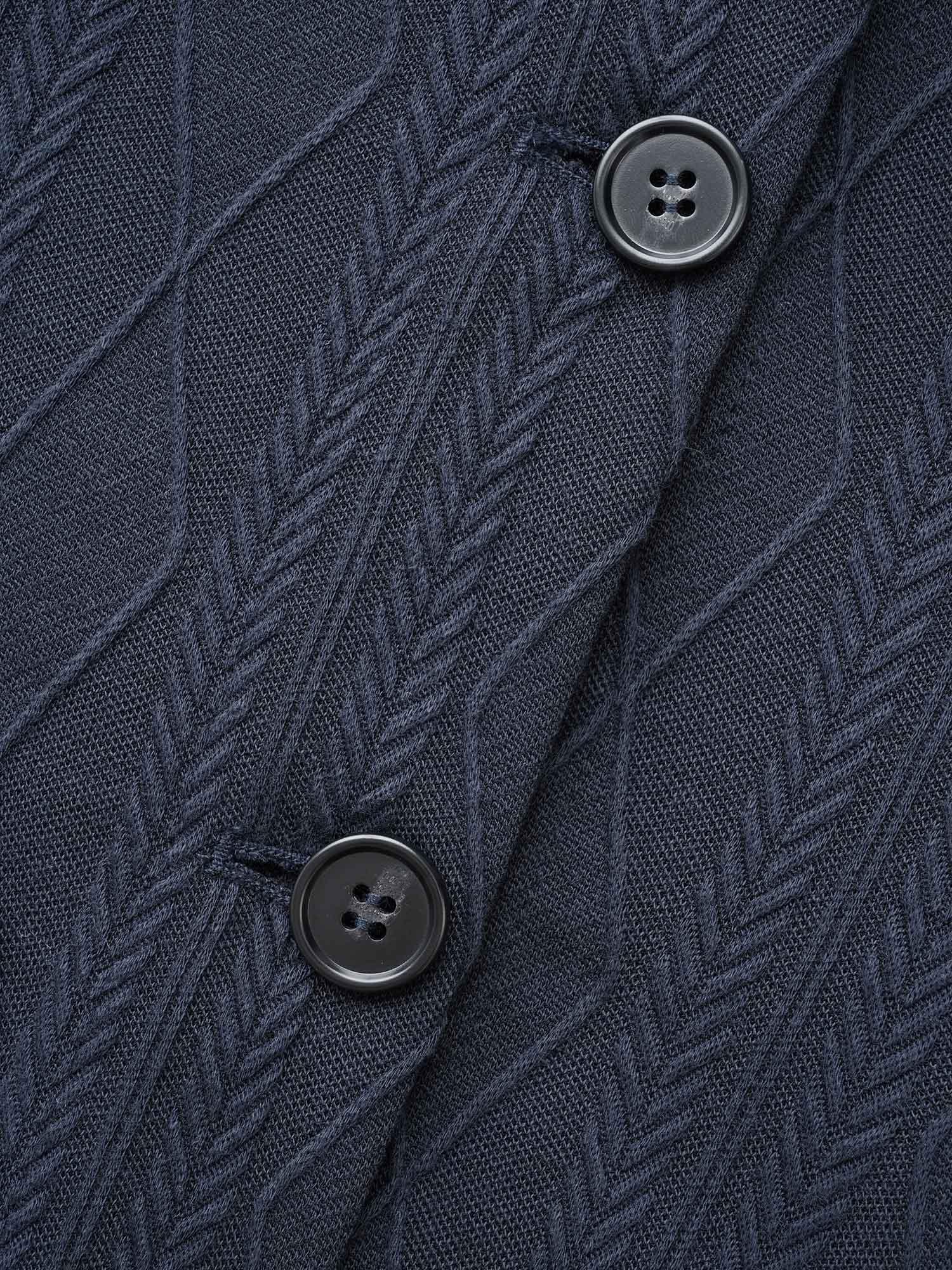 Lapel Collar Texture Button Up Jacket Female Product Image