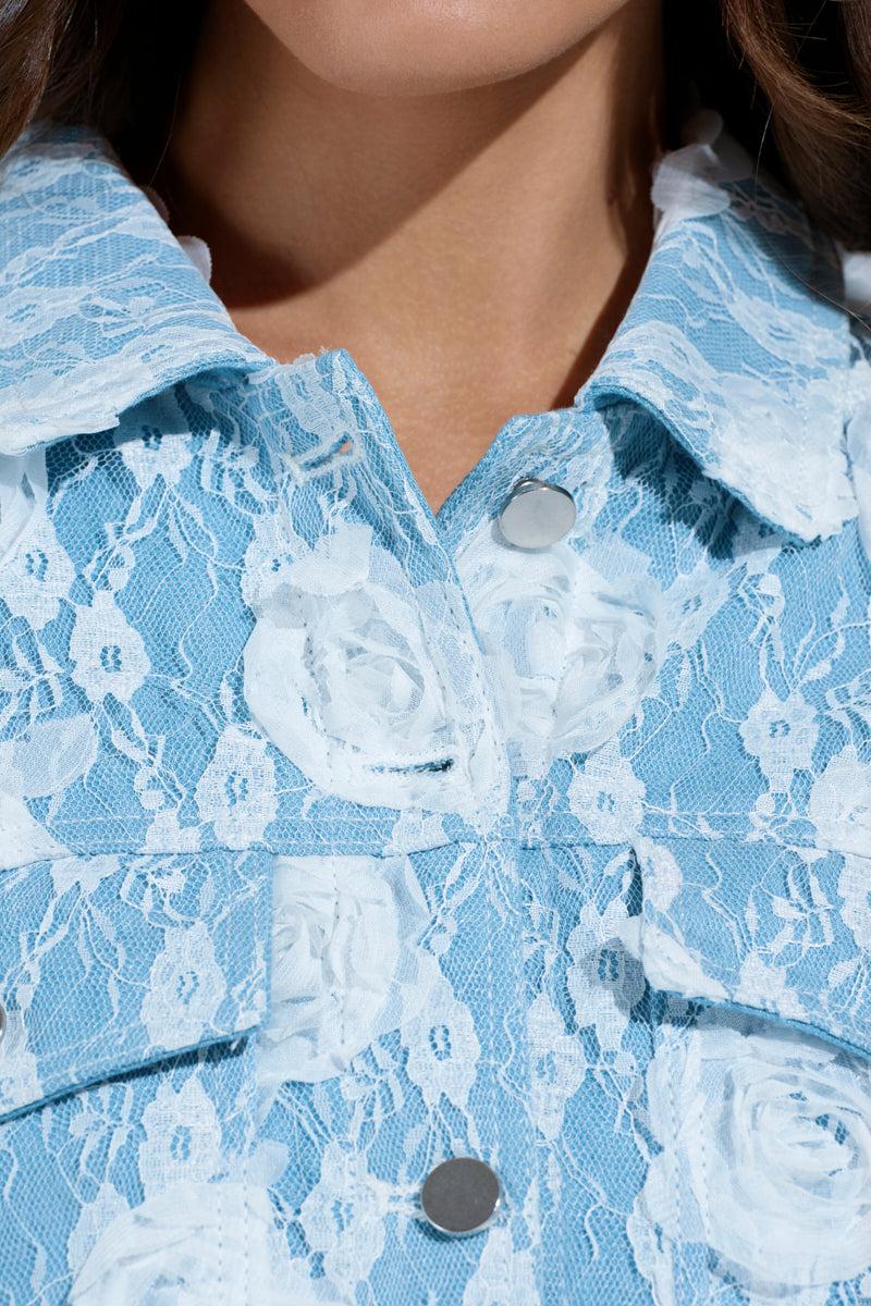 FOLLOW MY LEAD APPLIQUE DENIM JACKET Product Image