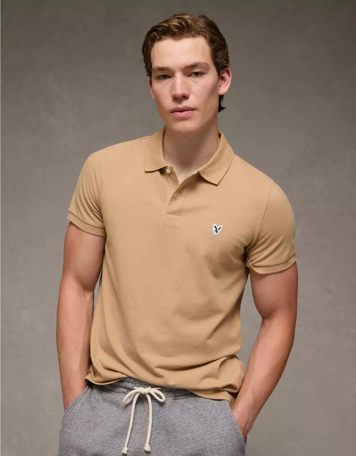 AE Lived-In Slim Fit Pique Polo Shirt Product Image