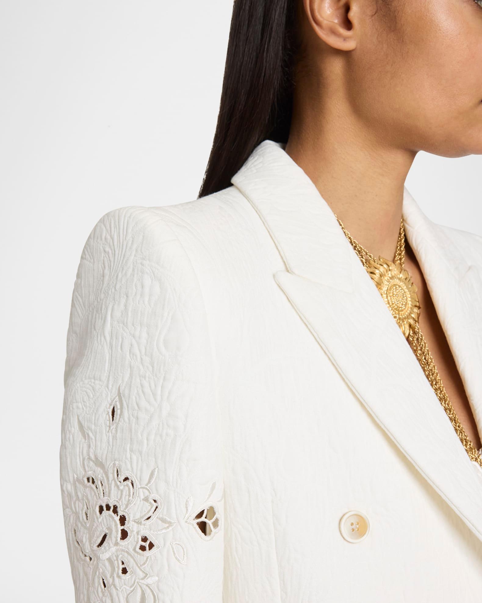 Embroidered Spongy Jacquard Jacket Product Image