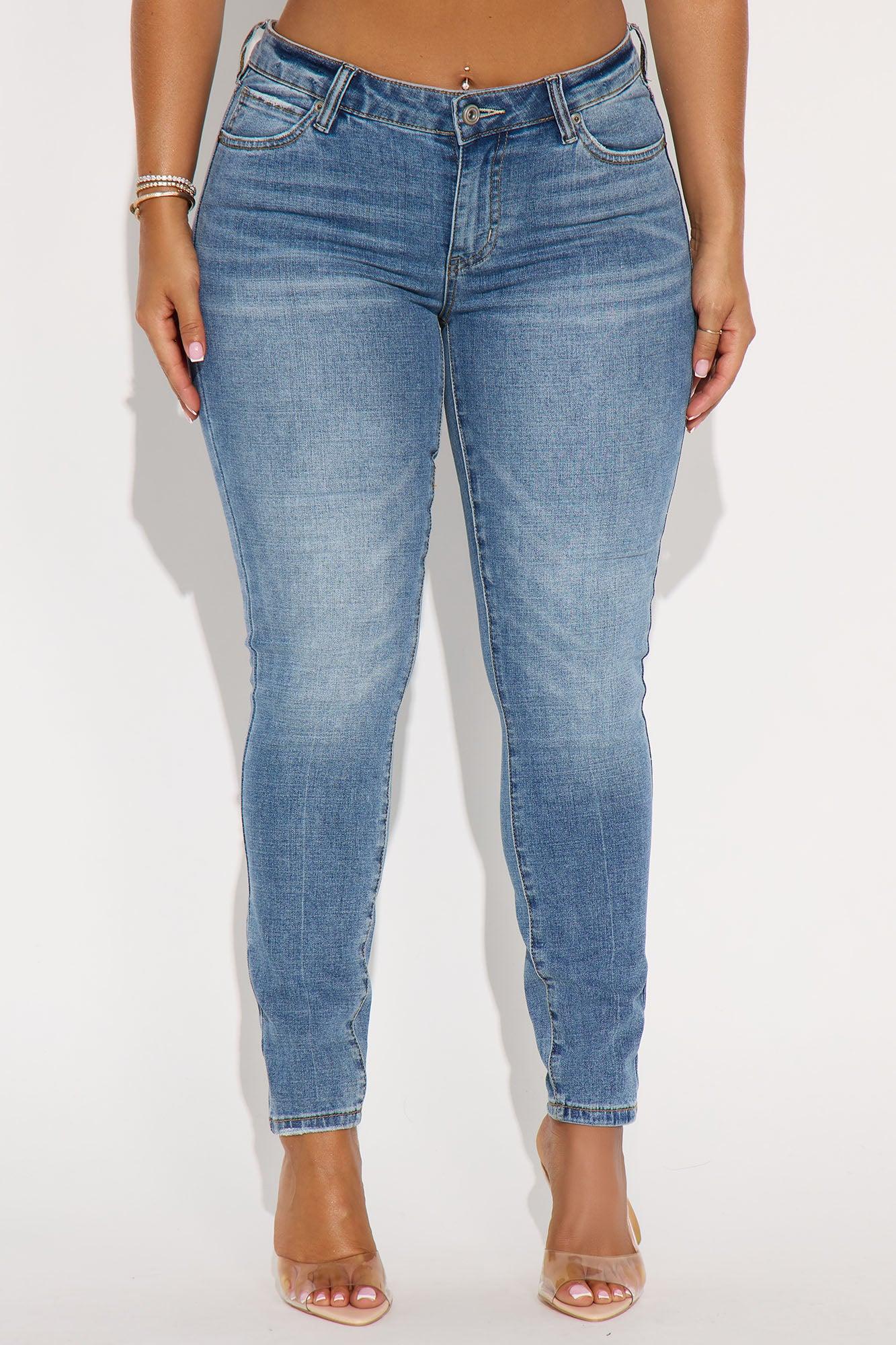 Taking Form Low Rise Skinny Jeans - Medium Wash Female Product Image