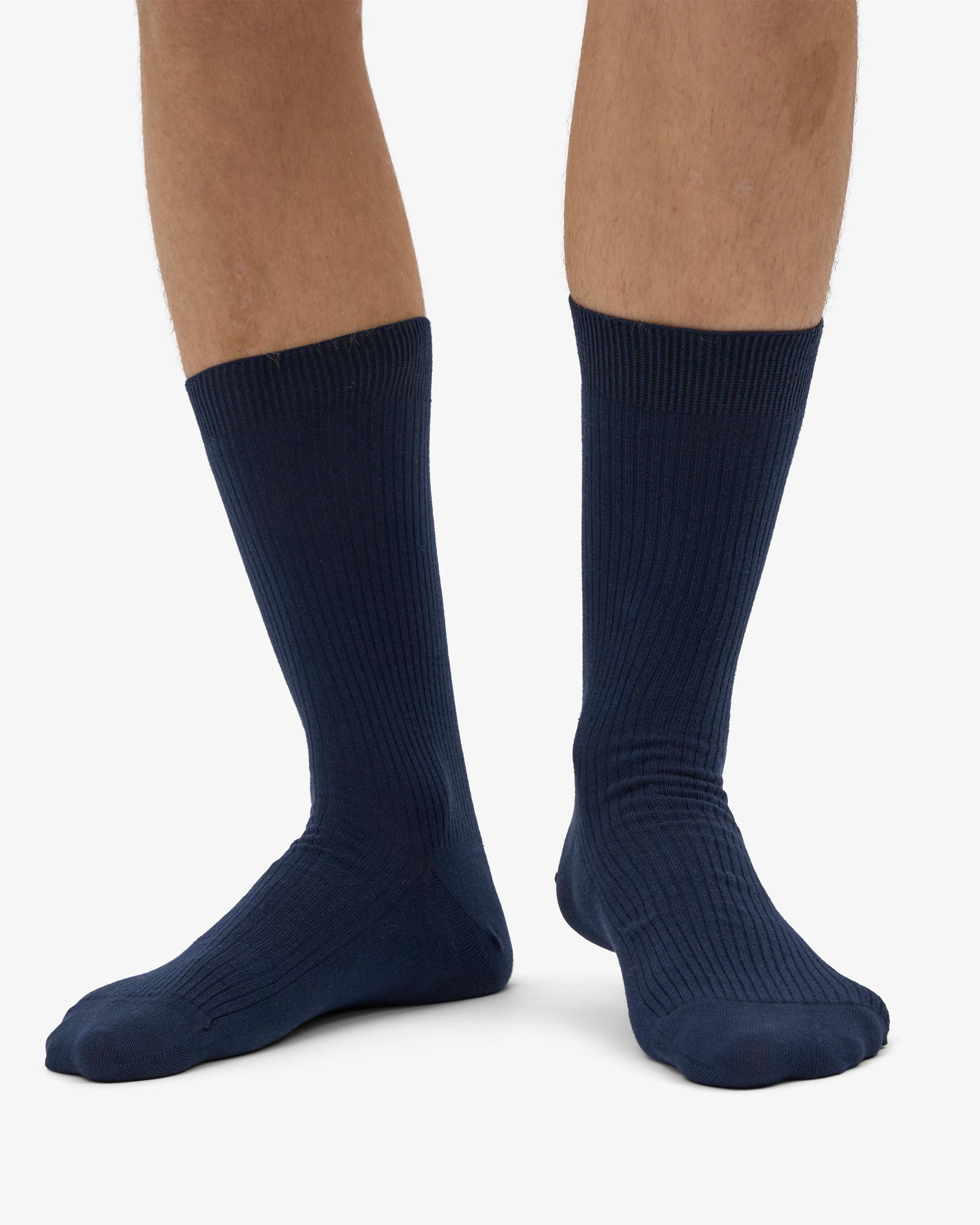 Merino Wool Blend Sock - Deep Black Product Image