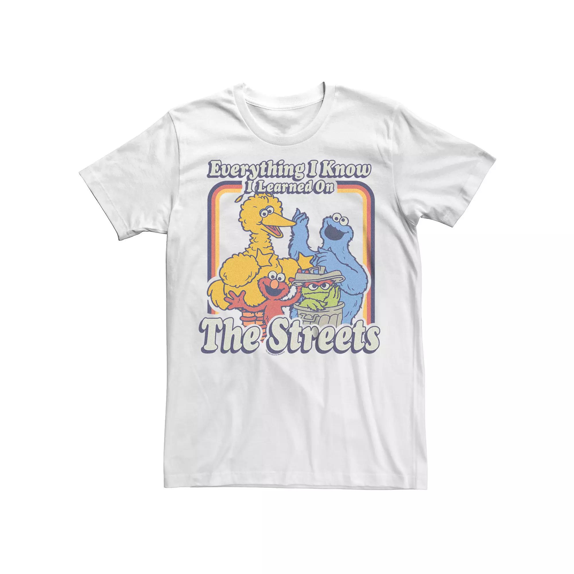Big & Tall Sesame Street Everything I Know Tee, Men's,  Product Image