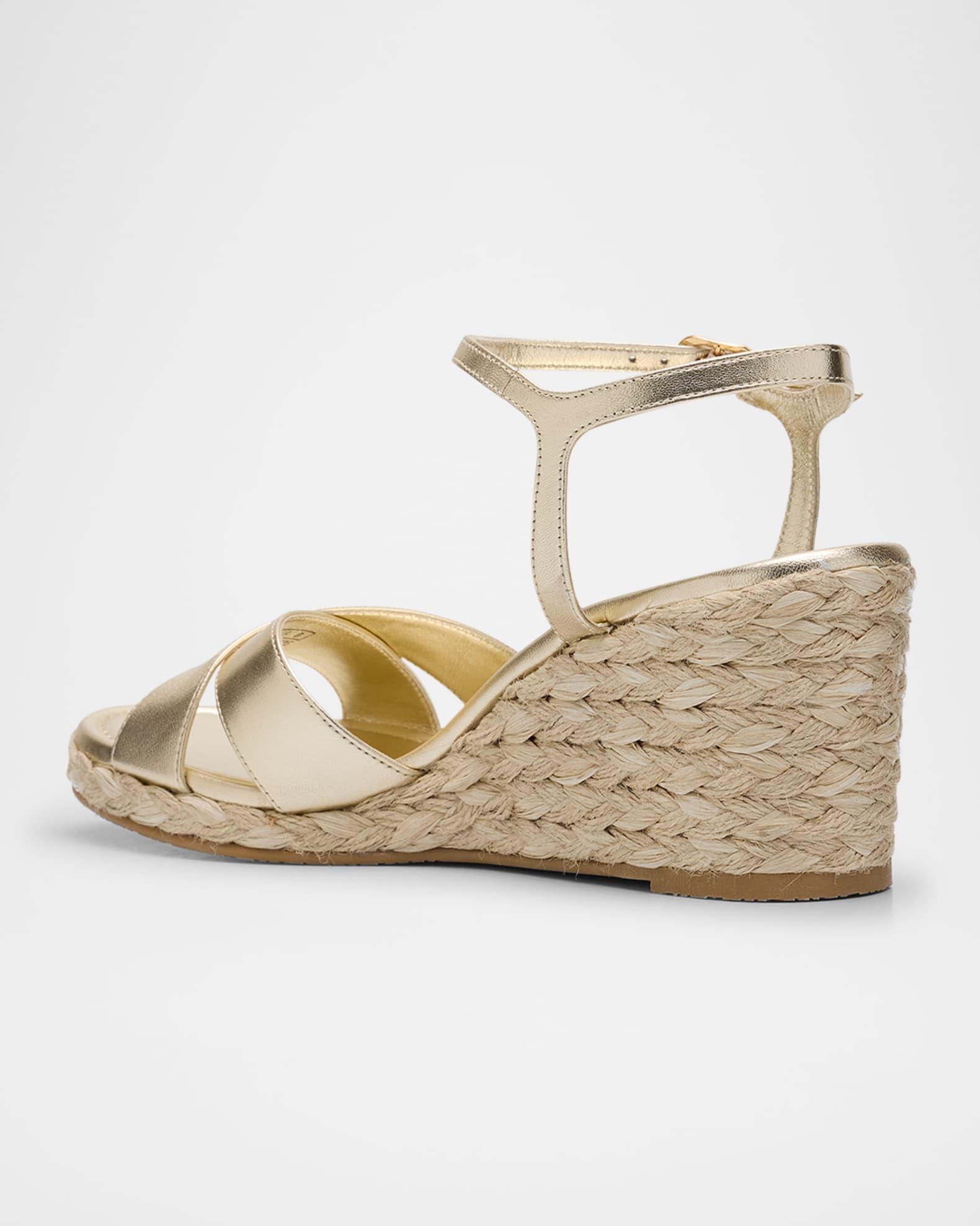 Dayna Metallic Crisscross Espadrille Sandals Product Image