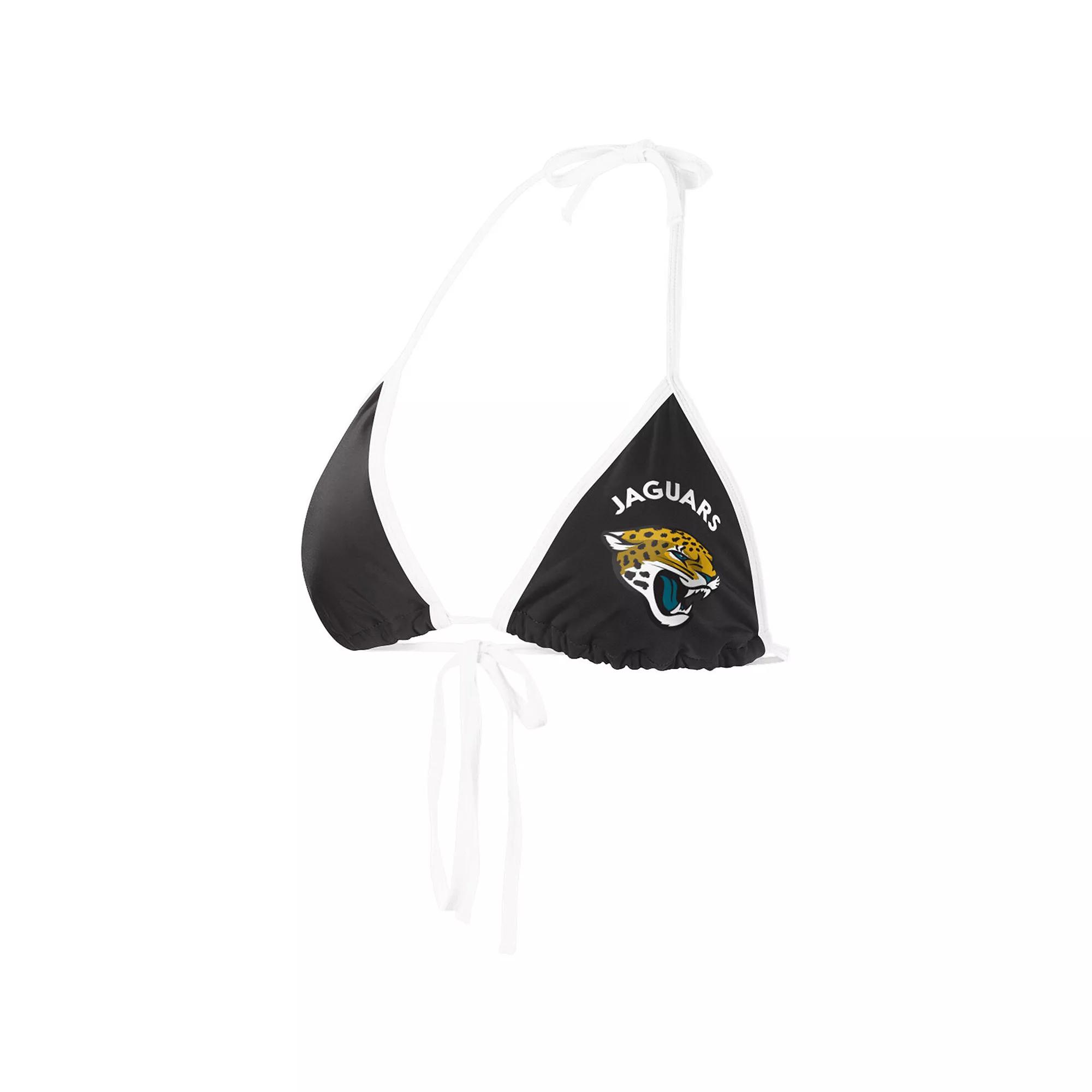 Women's G-III 4Her by Carl Banks Black Jacksonville Jaguars Perfect Match Bikini Top, Size: 2XL Product Image