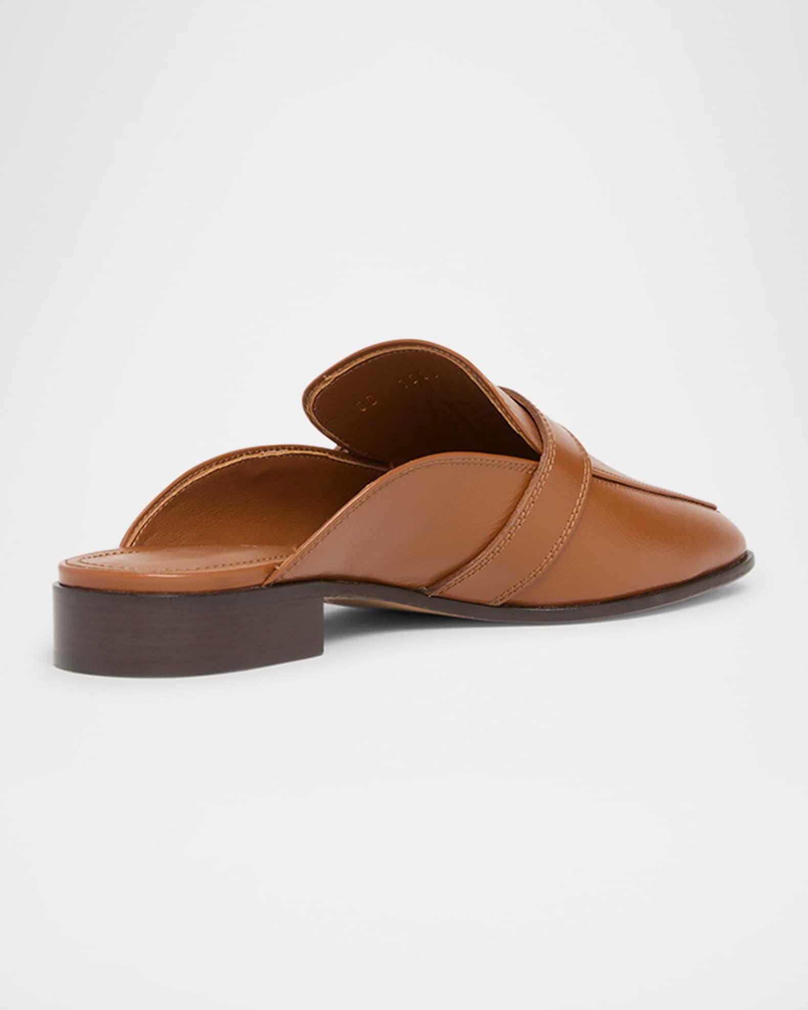 Mavira Leather Gancini Strap Loafer Mules Product Image