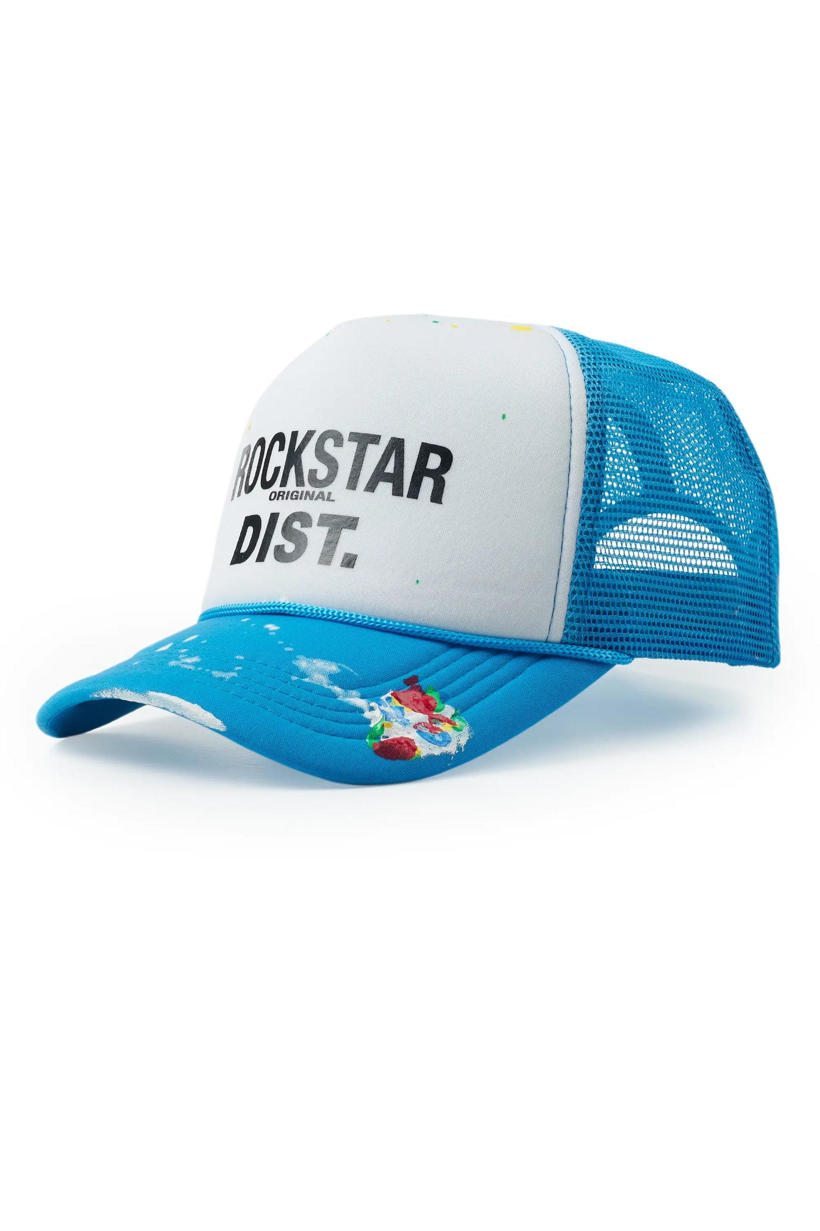 Good Side Only White/Aqua Trucker Hat Female Product Image