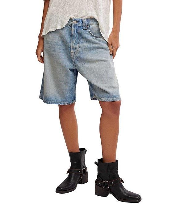 We The Free Montana Mid Rise Bermuda Denim Shorts Product Image
