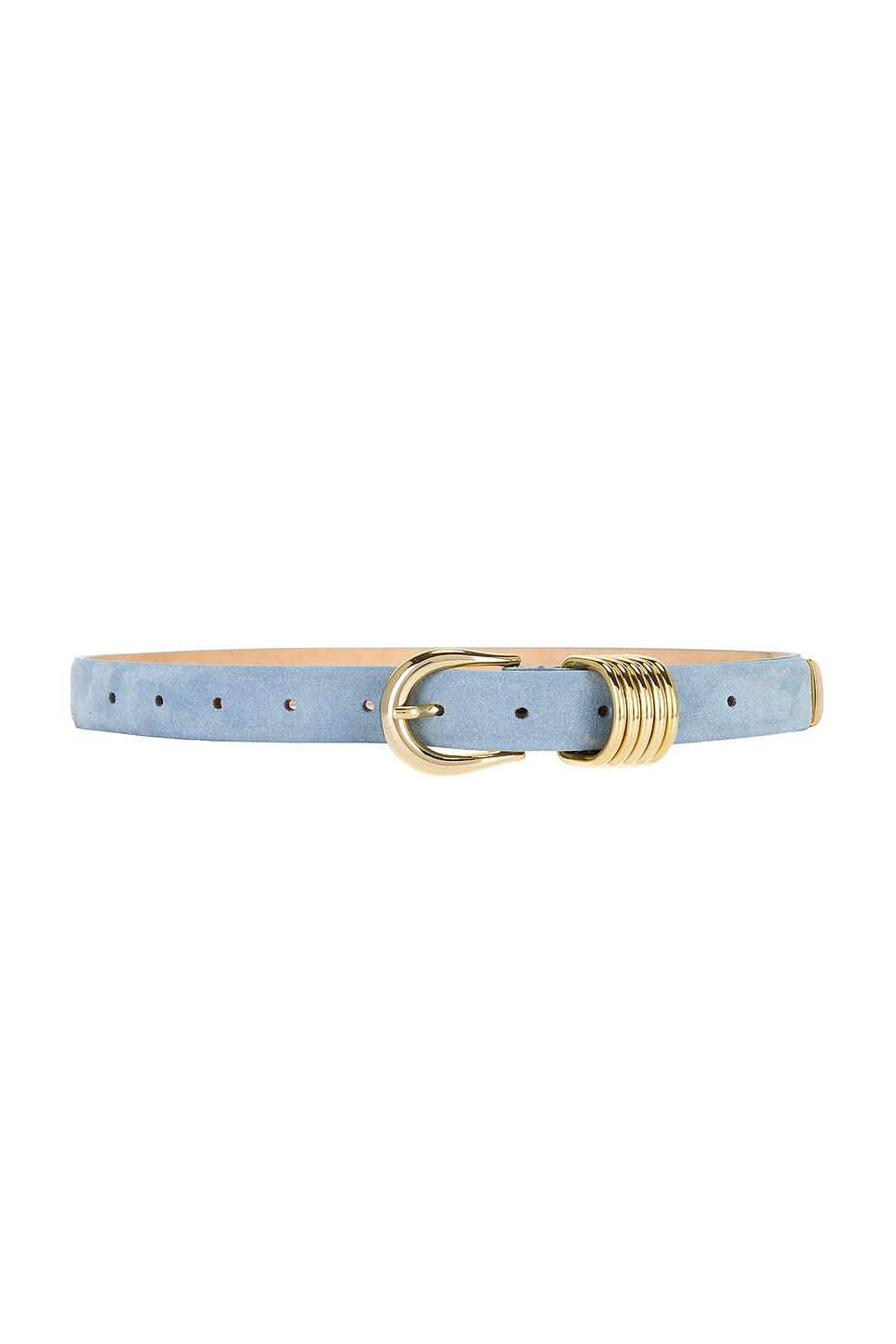 DEHANCHE Hollyhock Suede Belt in Baby Blue Product Image