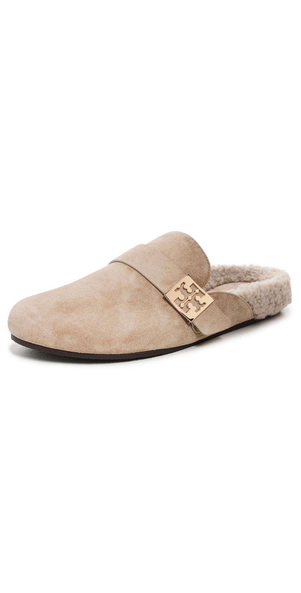 TORY BURCH Mules Mellow In Shearling Color Taupe In Brown Product Image
