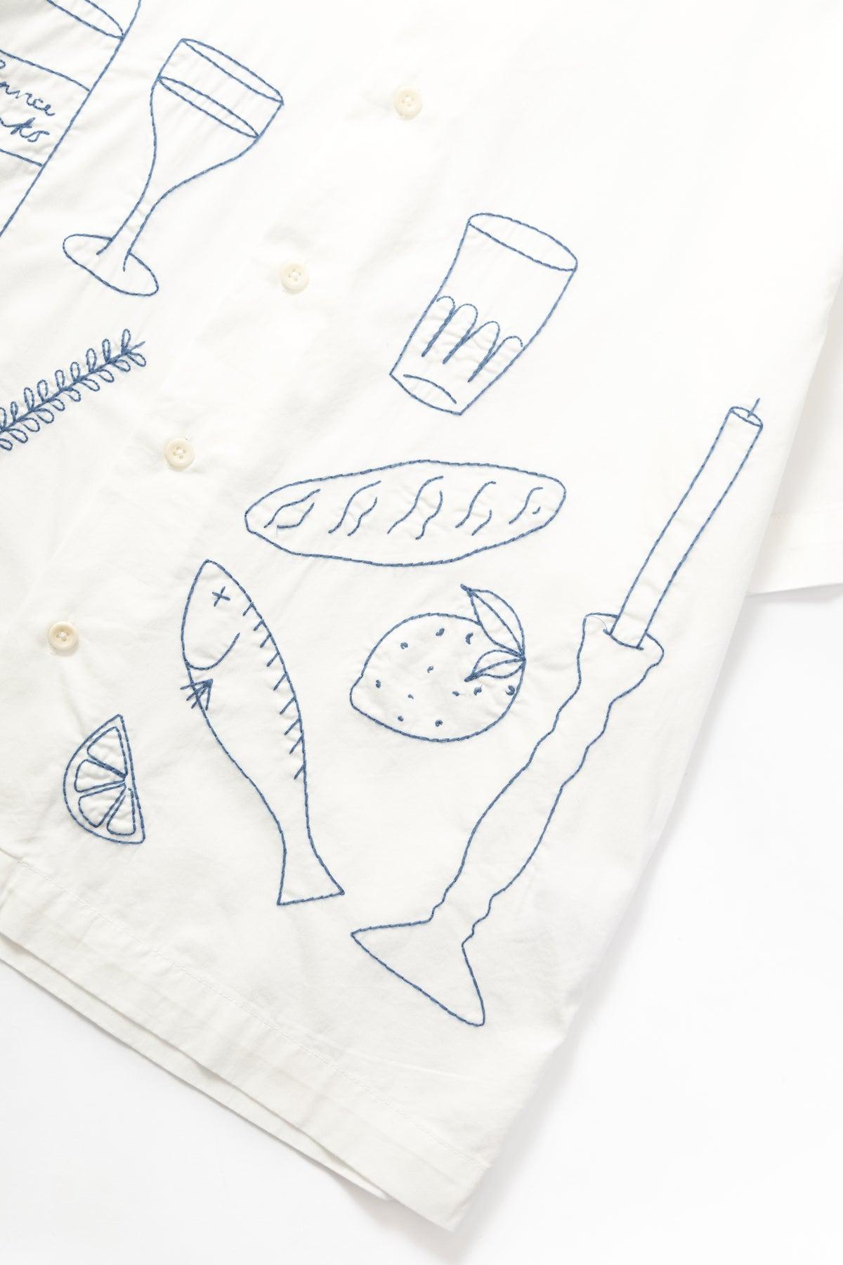 Light Twill Picnic Short Sleeve Shirt - Off White Product Image