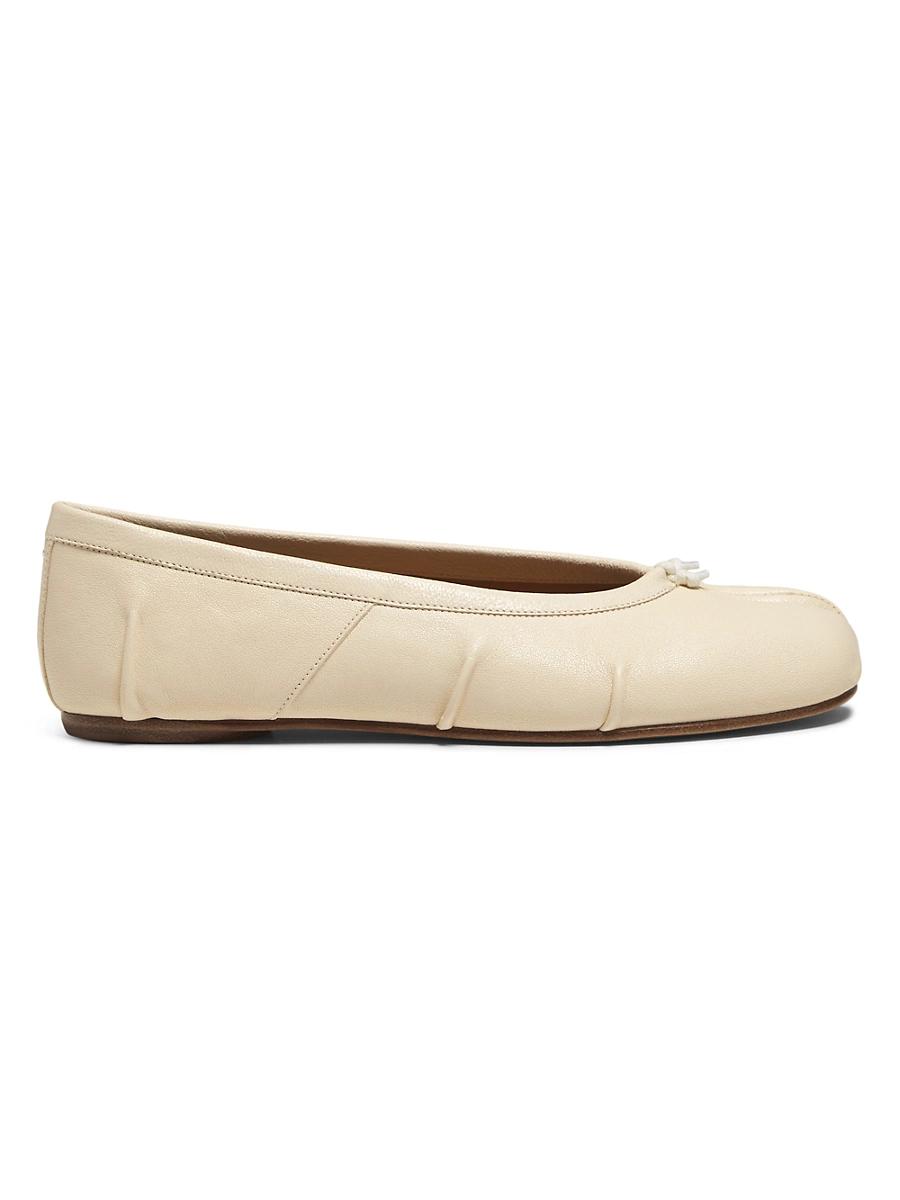 Womens Tabi Leather Ballerina Flats Product Image