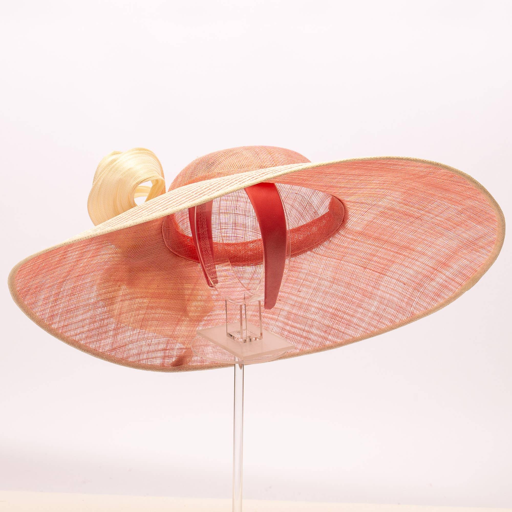 Dual Color Sinamay Base With Jinsin Buntal Bow Product Image