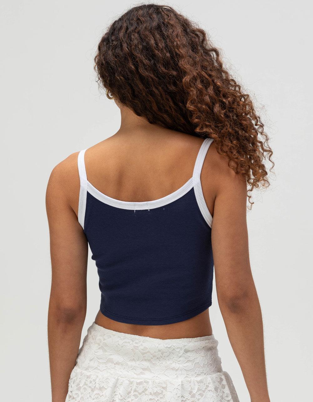 TILLYS Ringer Womens Cami - NAVY/WHITE Product Image