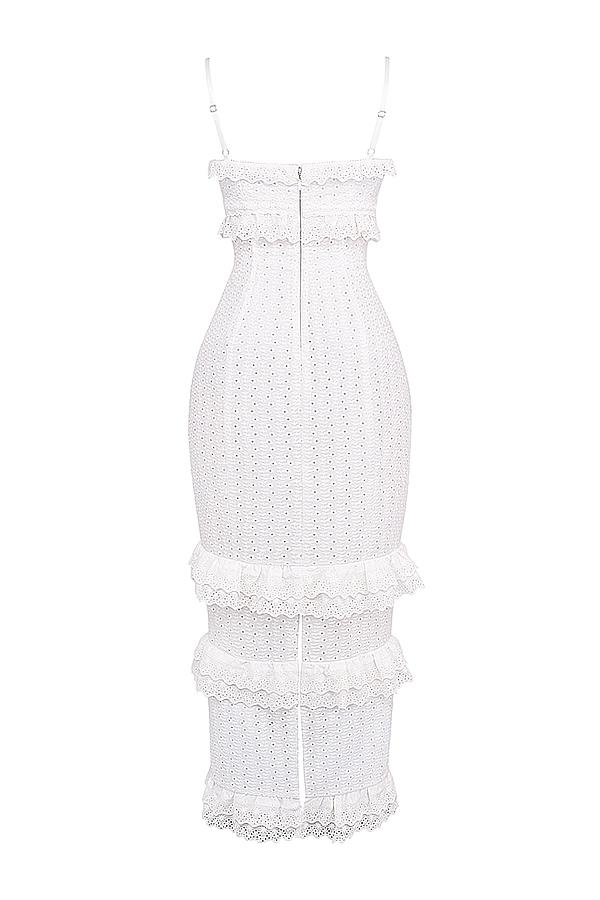Eve  white broderie maxi dress Product Image