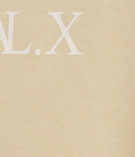 Le' AL.X Knit Crew Neck Long Sleeve Screen Print Little Rock Logo Graphic Pullover Sweatshirt Product Image