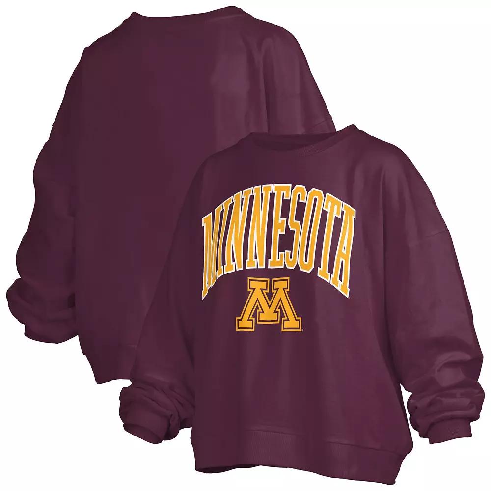 Women's Pressbox Maroon Minnesota Golden Gophers Janise Arch Over Logo Waist Length Over Product Image