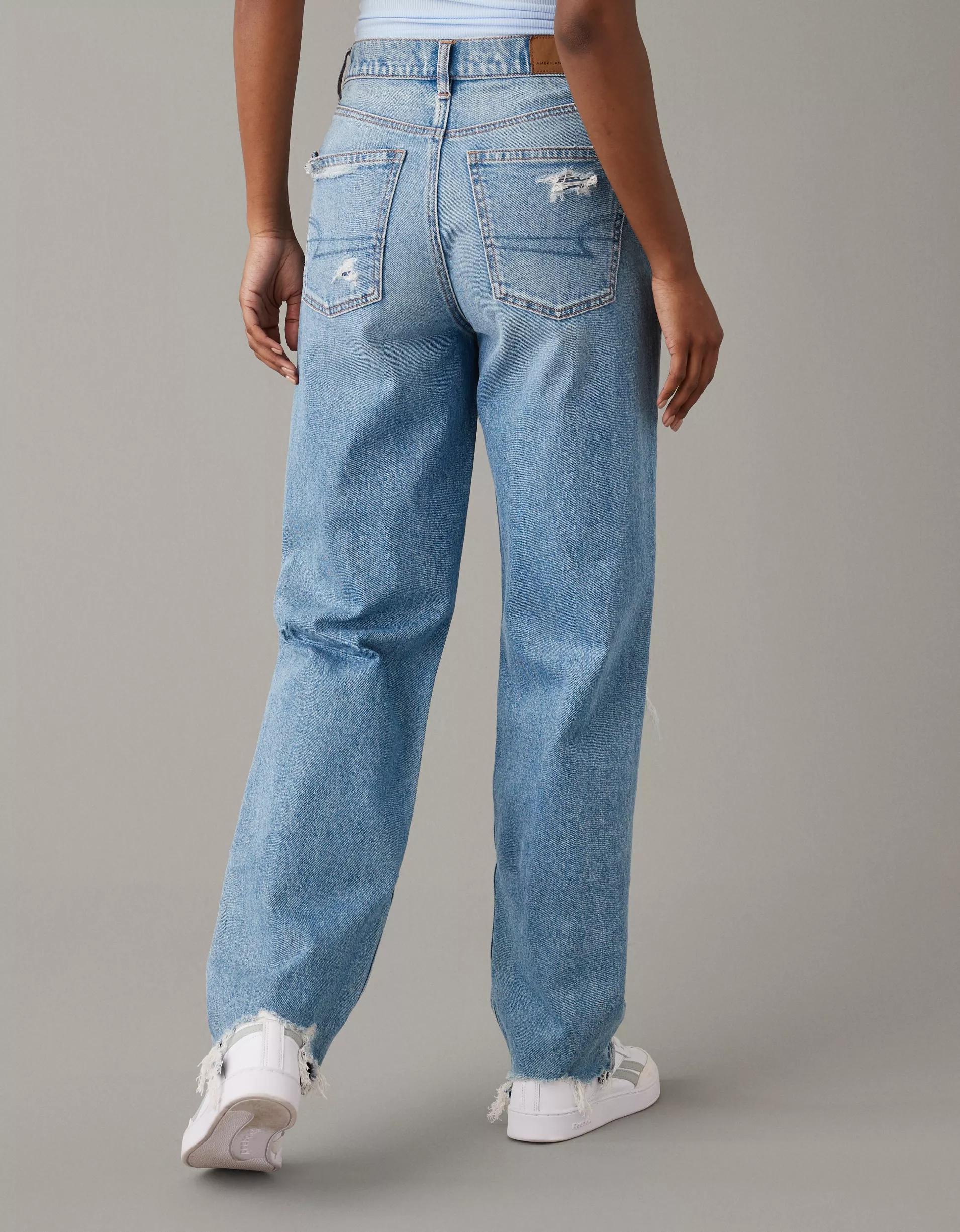AE Strigid Ripped Highest Waist Baggy Straight Jean Product Image