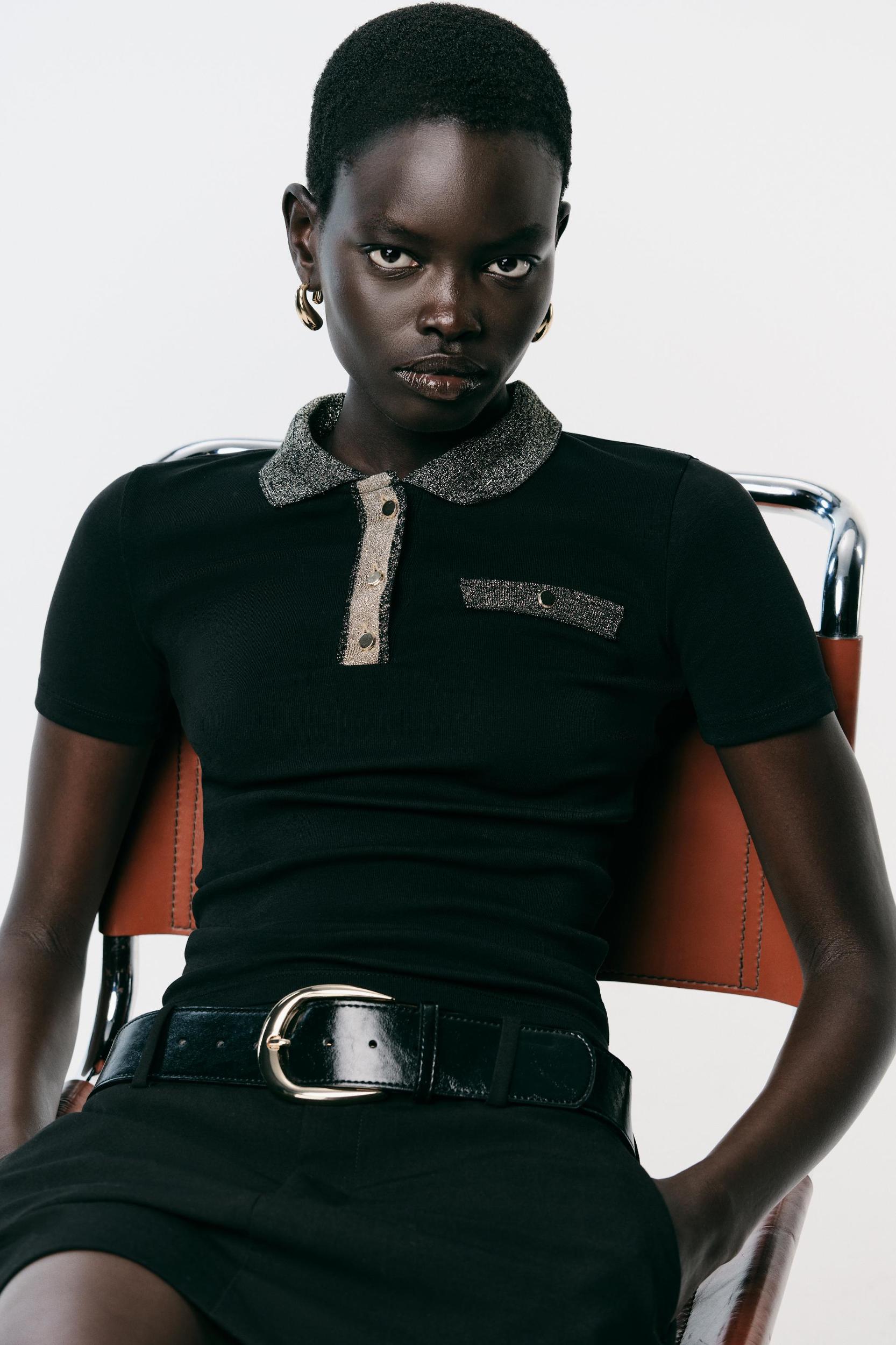 METALLIC THREAD T-SHIRT Product Image