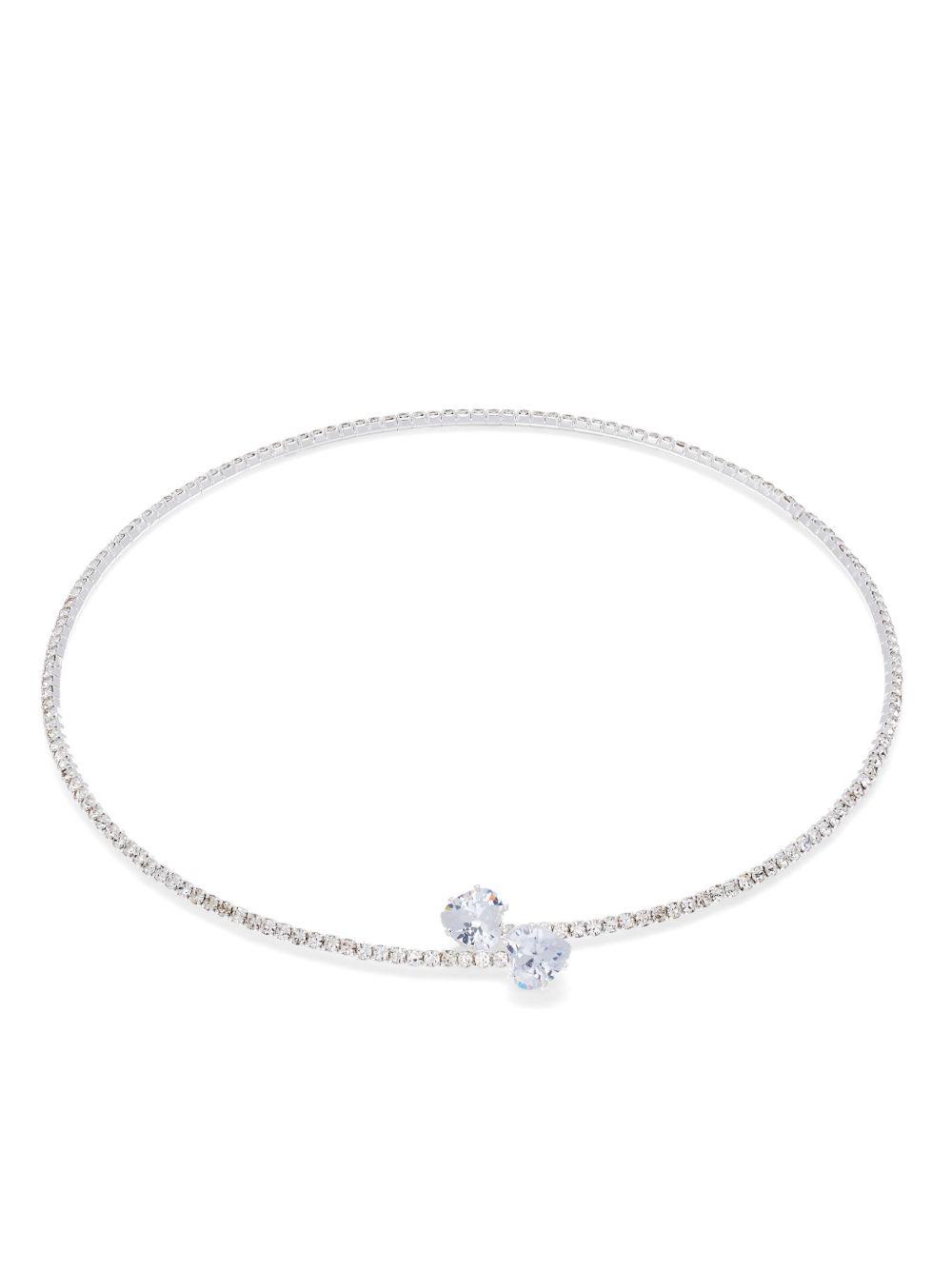 heart-charm crystal-embellished necklace Product Image