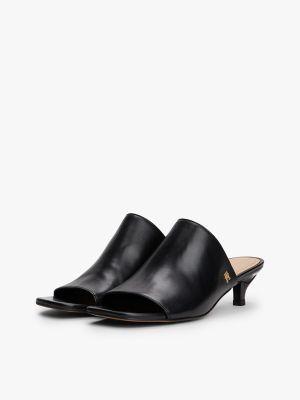 Leather Kitten-Heel Slide Product Image