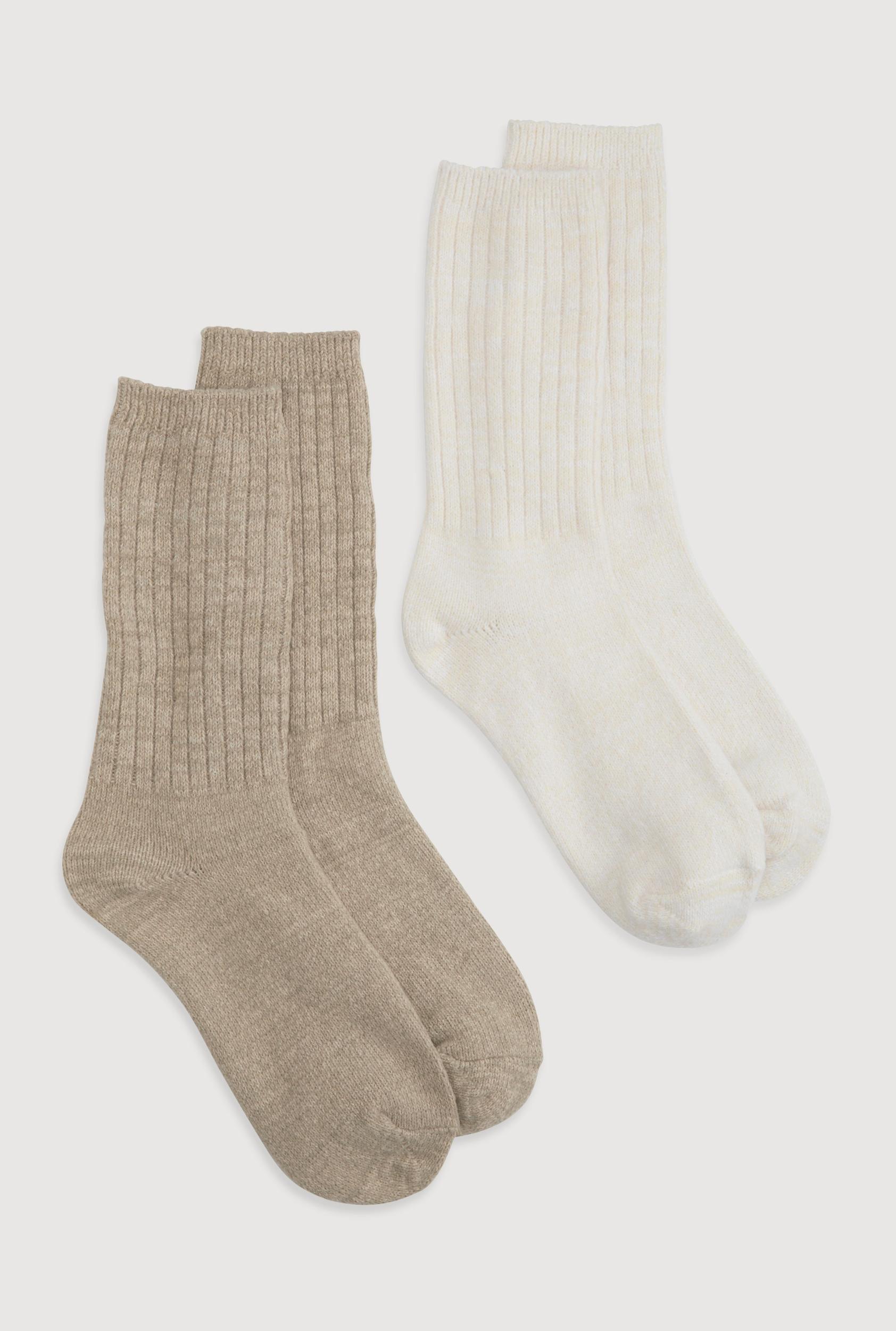 Ribbed Cuff Slouch Boot Socks 2 Pack Size 4-10 Female Product Image