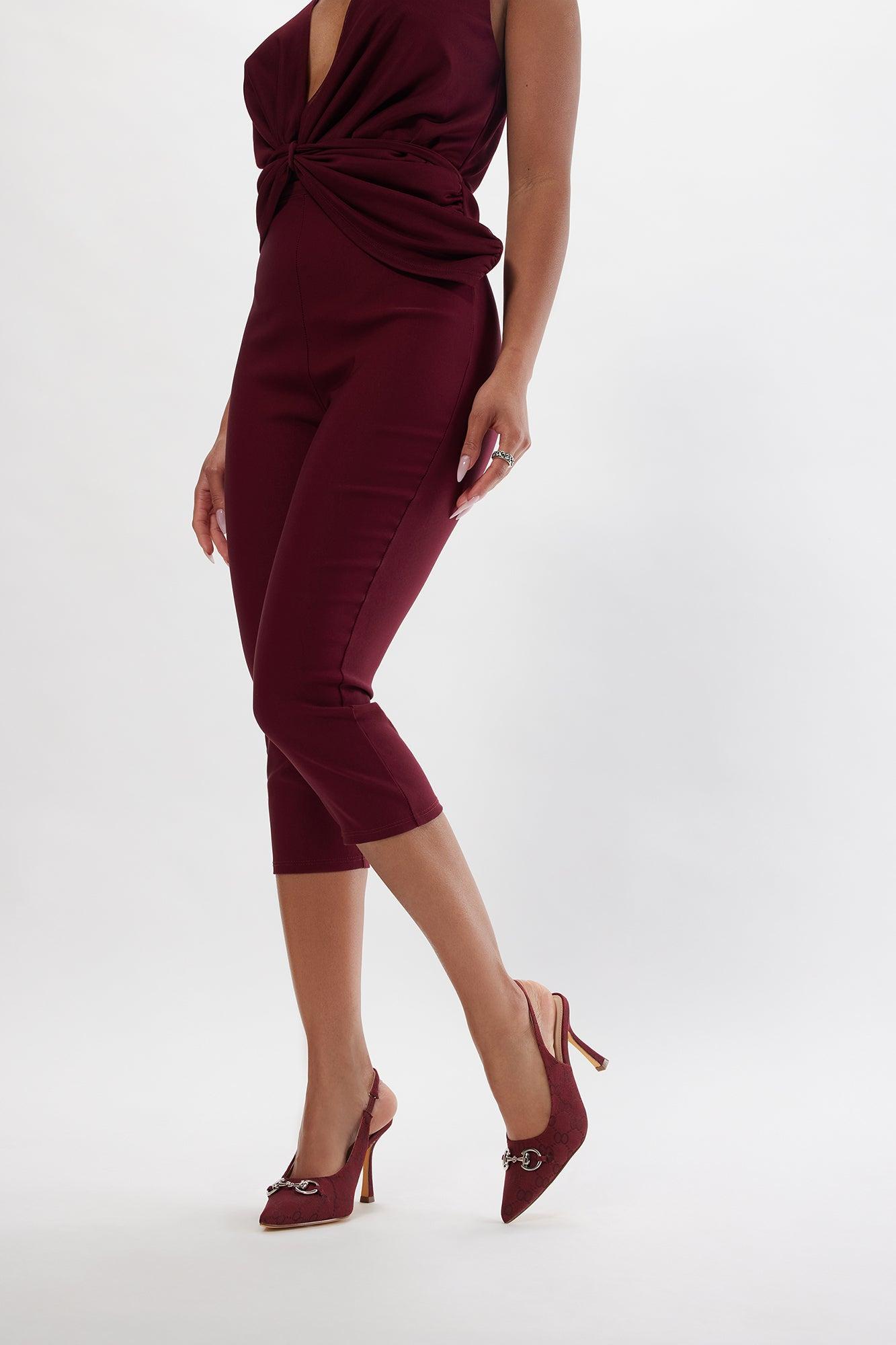 Via Slingback Stiletto Pumps - Burgundy Product Image