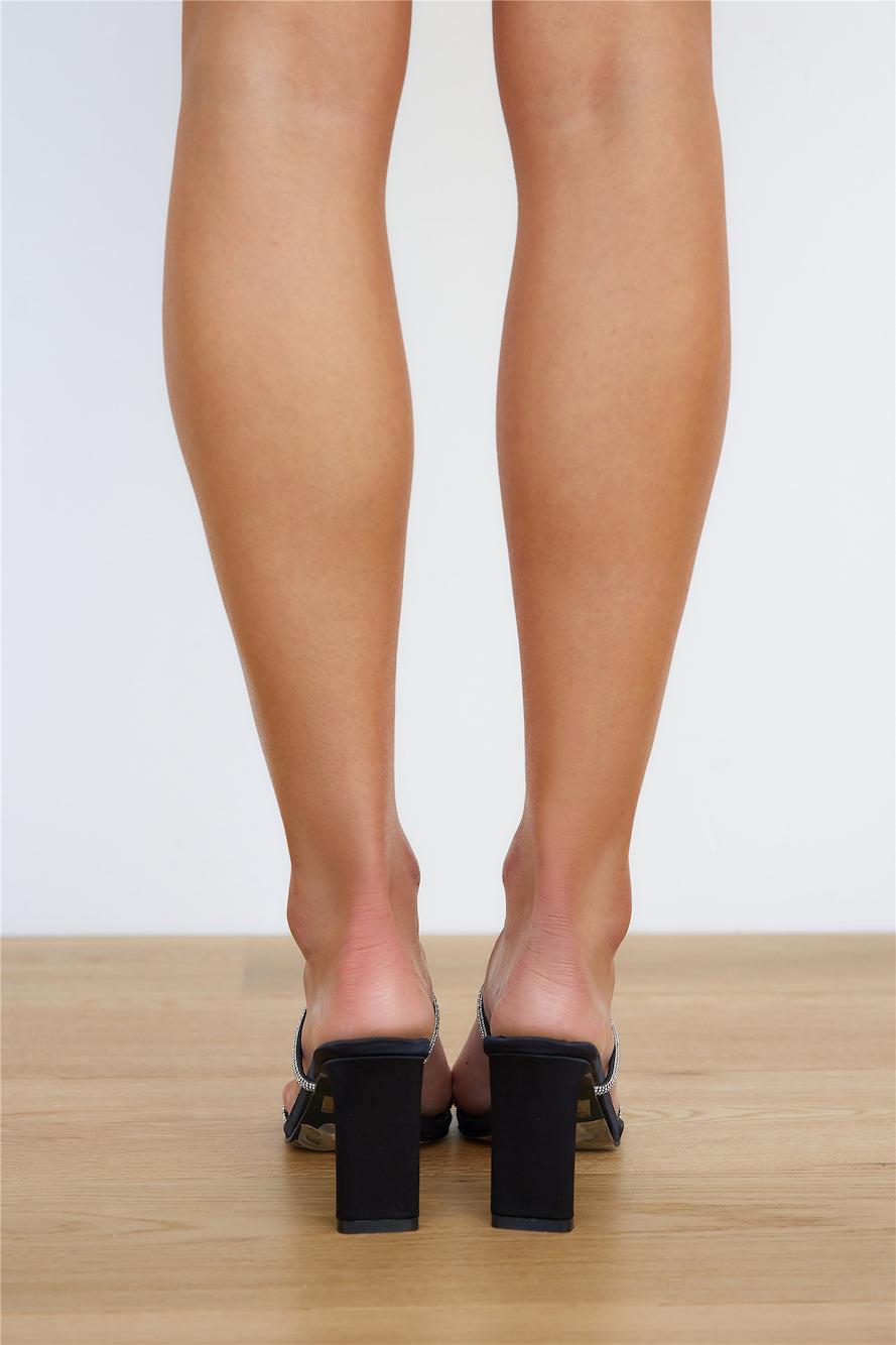 BILLINI Kallie Heels Black Satin Diamante Product Image