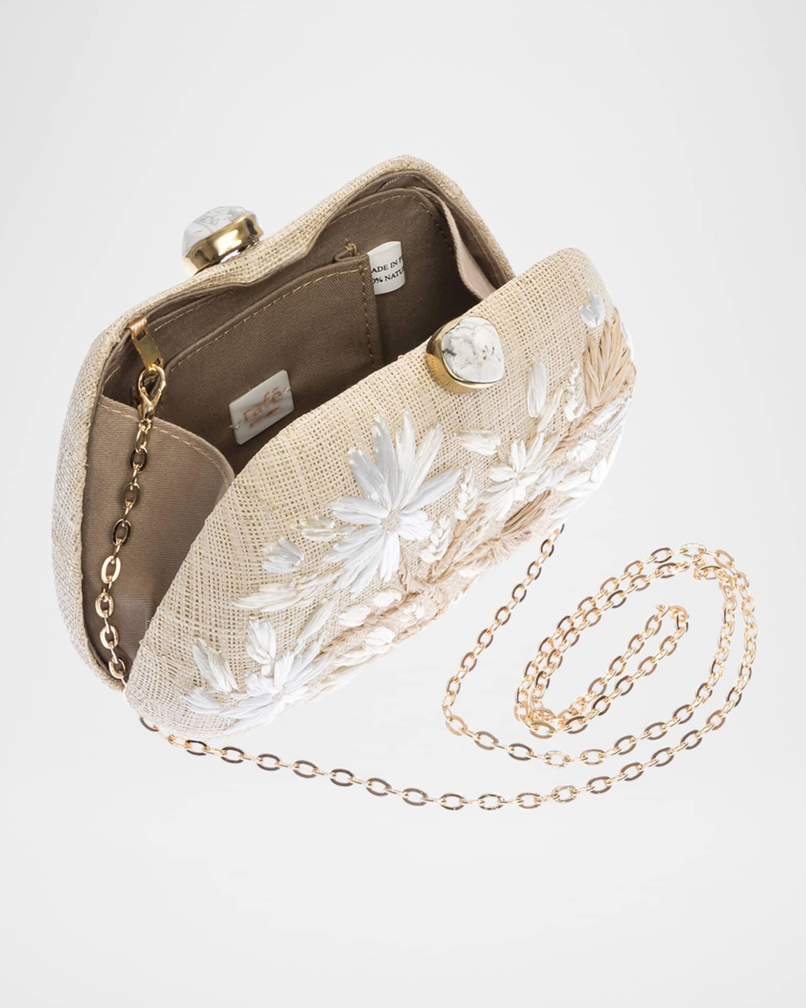 Tamu Flower Raffia Clutch Bag Product Image