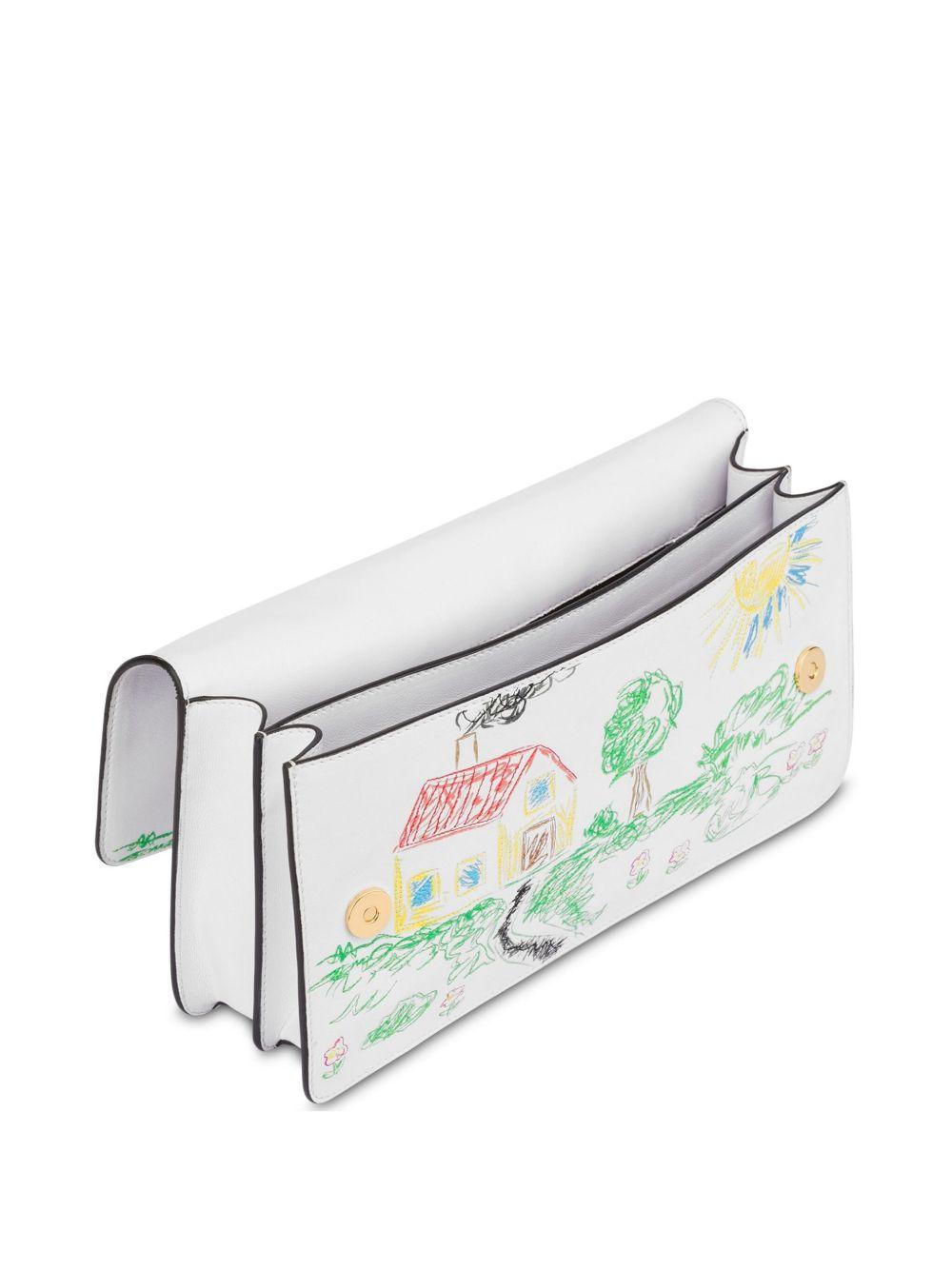 sketch-print shoulder bag Product Image