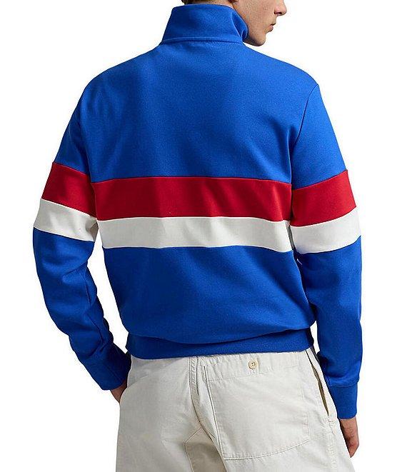 Polo Ralph Lauren Racing Stripe Interlock Quarter-Zip Pullover Product Image