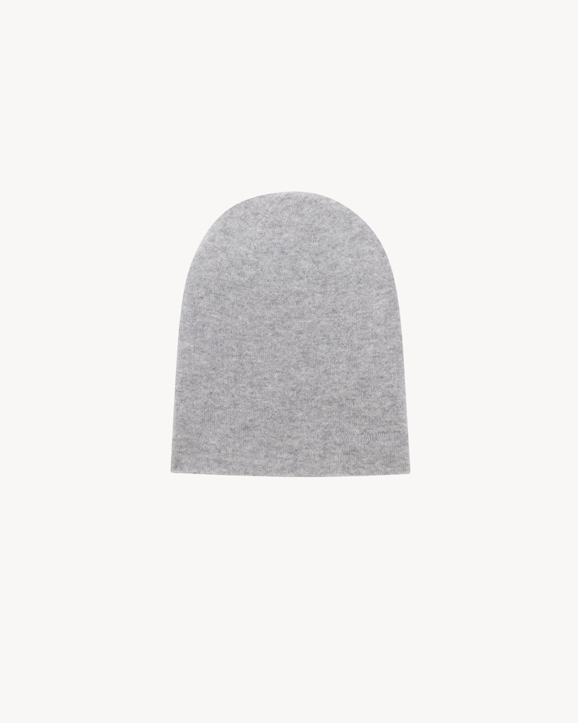 SAINT LAURENT embroidered beanie in cashmere Product Image