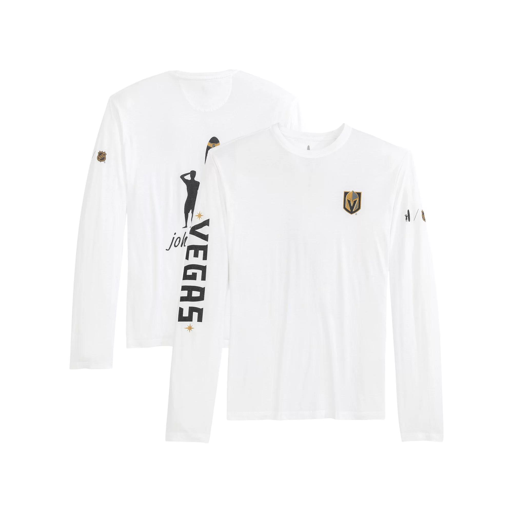 Men's johnnie-O White Vegas Golden Knights Adam Long Sleeve T-Shirt,  Product Image