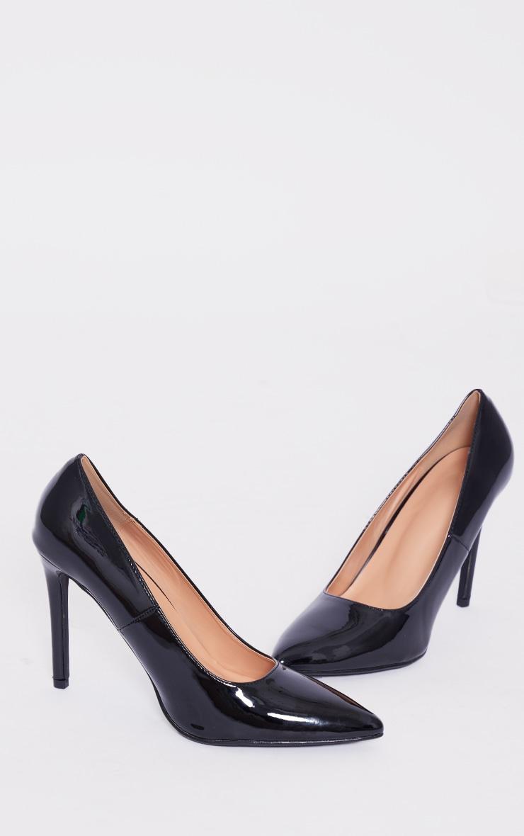 Black Patent Wide Fit Court Heels Product Image