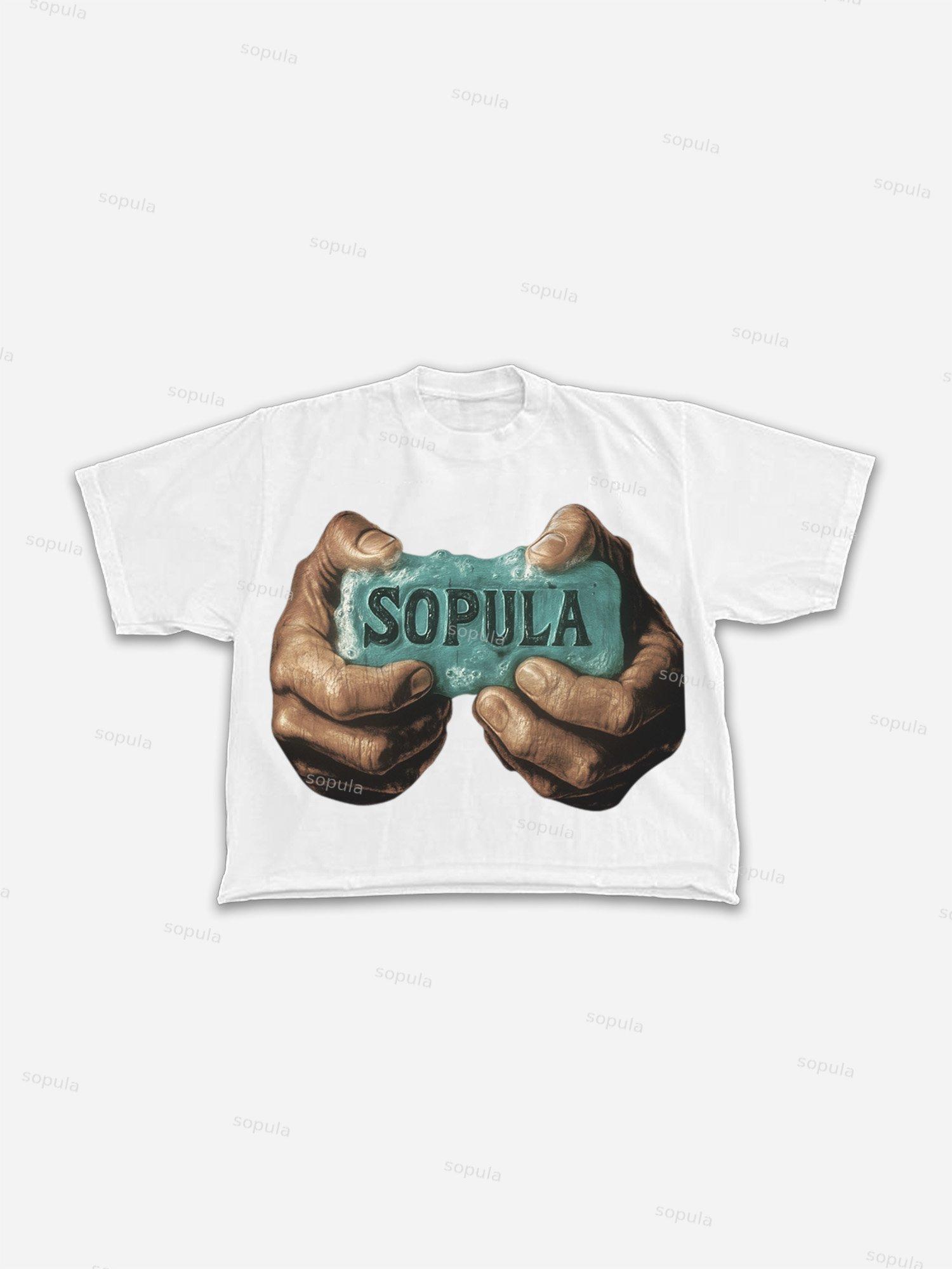 Sopula Vintage Graphic Cropped T-shirt Product Image