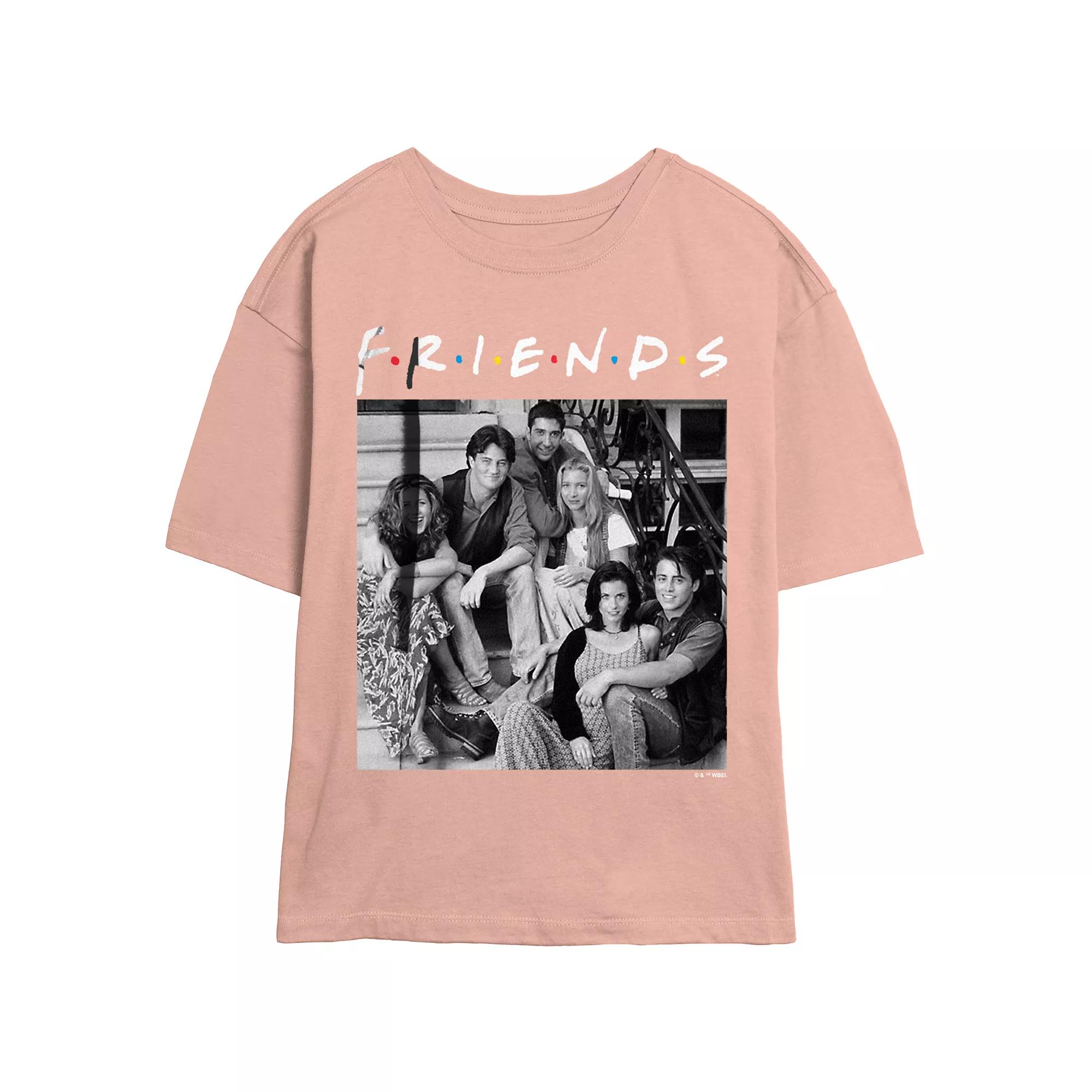 Juniors' Friends Stairs Group Photo Skimmer Graphic Tee, Women's,  Product Image