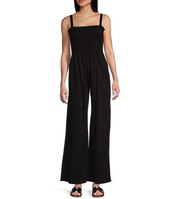 Moa Moa Square Neck Full Length Jumpsuit Product Image