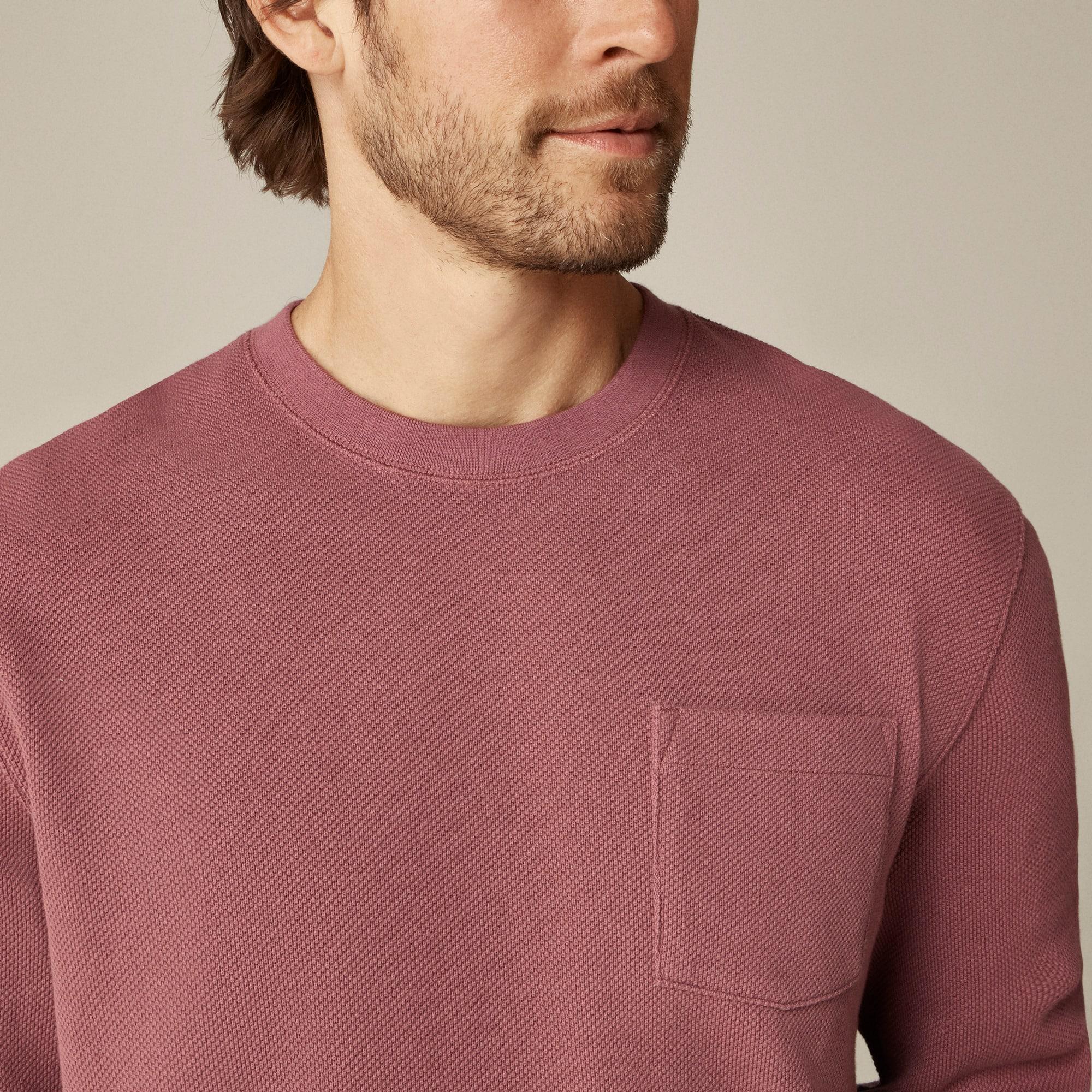 Long-sleeve macropiqué cotton T-shirt Product Image