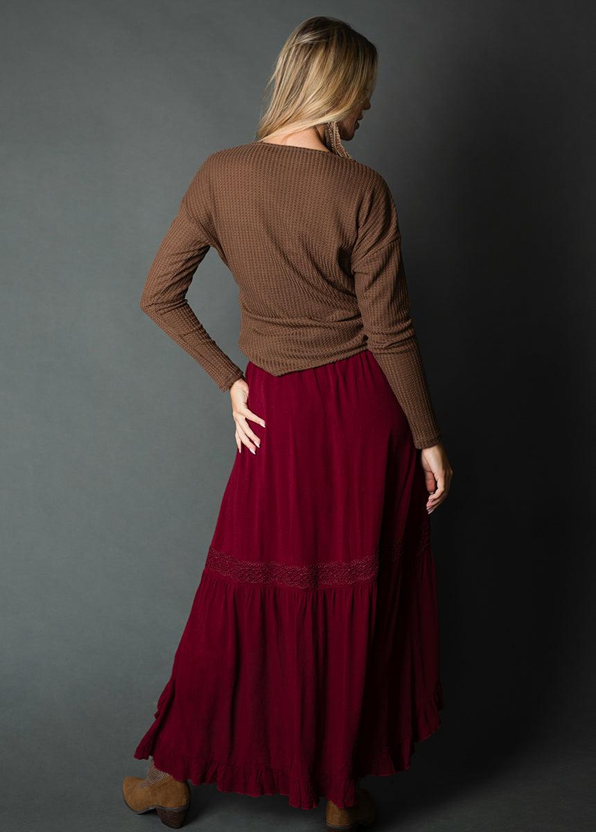 Alizah Skirt in Oxblood Female Product Image