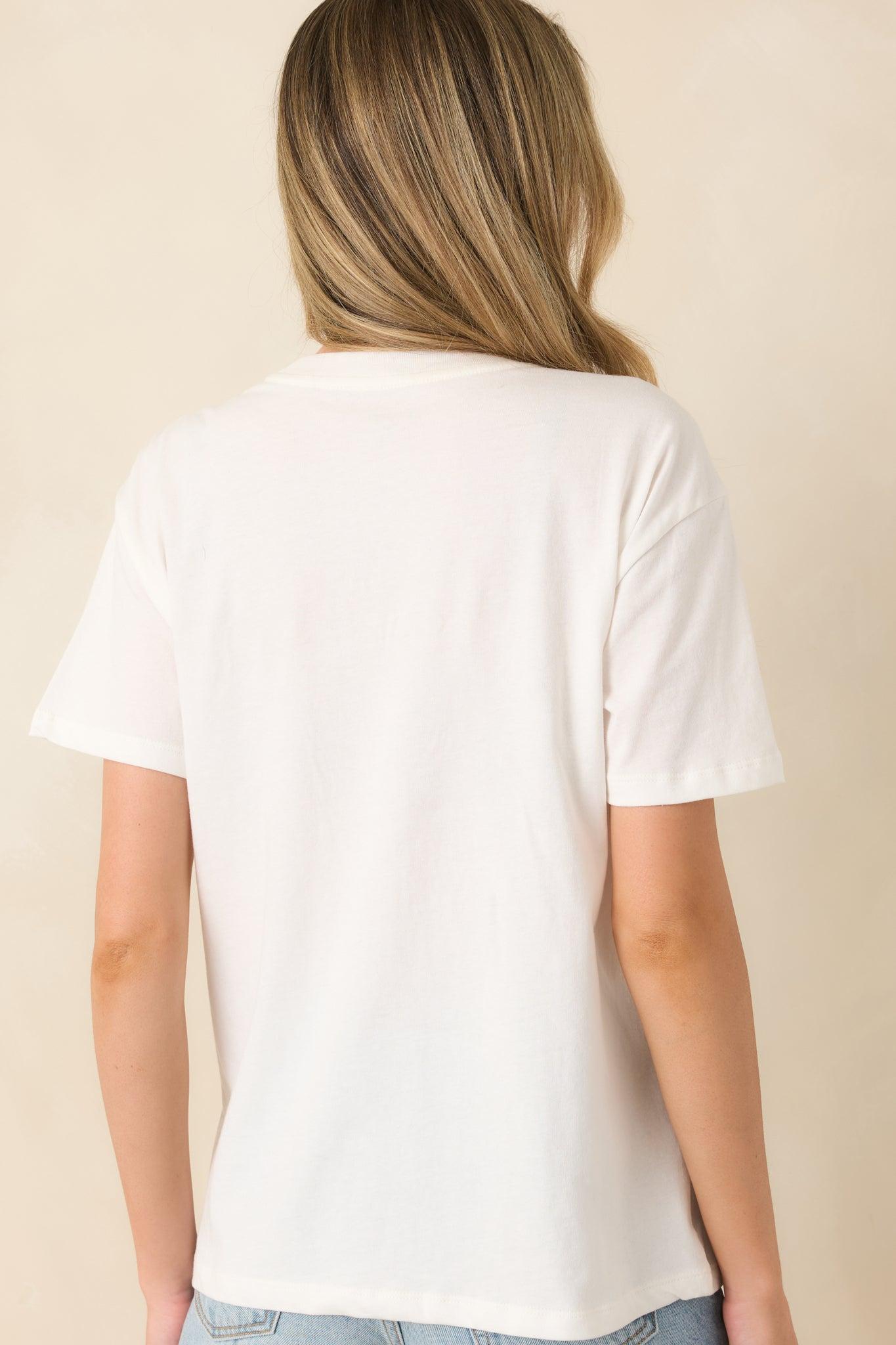 Z Supply White Palms Cotton Boyfriend Tee Product Image