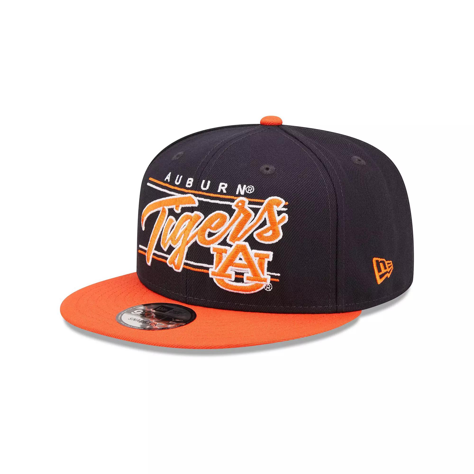 Men's New Era Navy Auburn Tigers Team Script 9FIFTY Snapback Hat, Blue Product Image