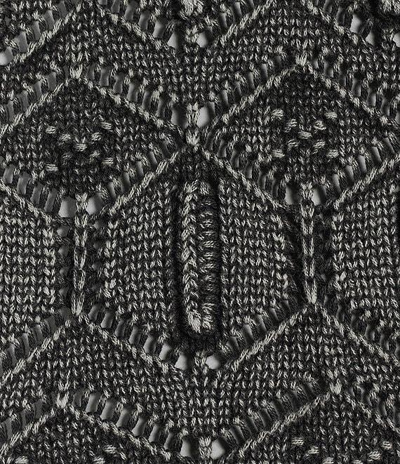 City Blues Geo Cable Distress Knit Crew Neck Long Sleeve Sweater Product Image