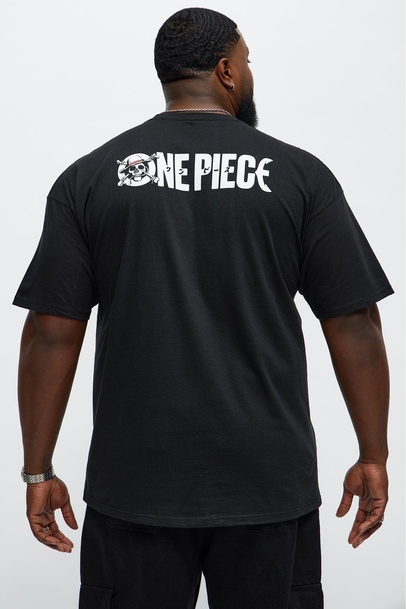 One Piece Straw Hat Ship Short Sleeve Tee - Black Male Product Image