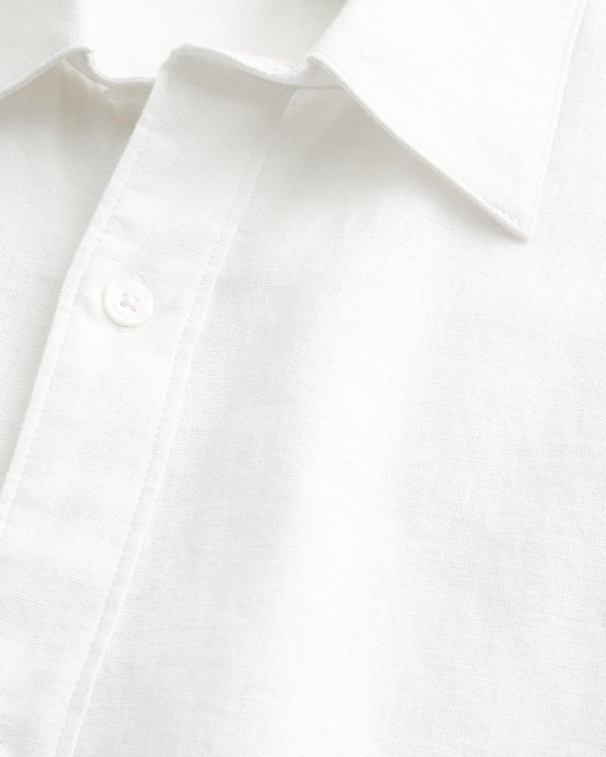 Linen-Blend Button-Through Shirt Product Image